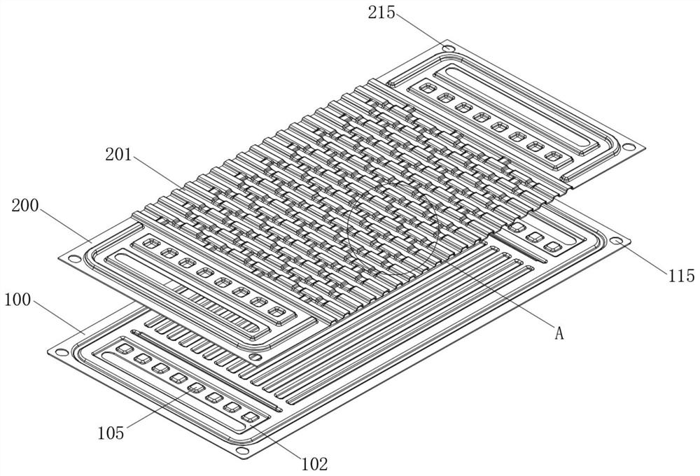 Air-cooled fuel cell stack and metal bipolar plate thereof