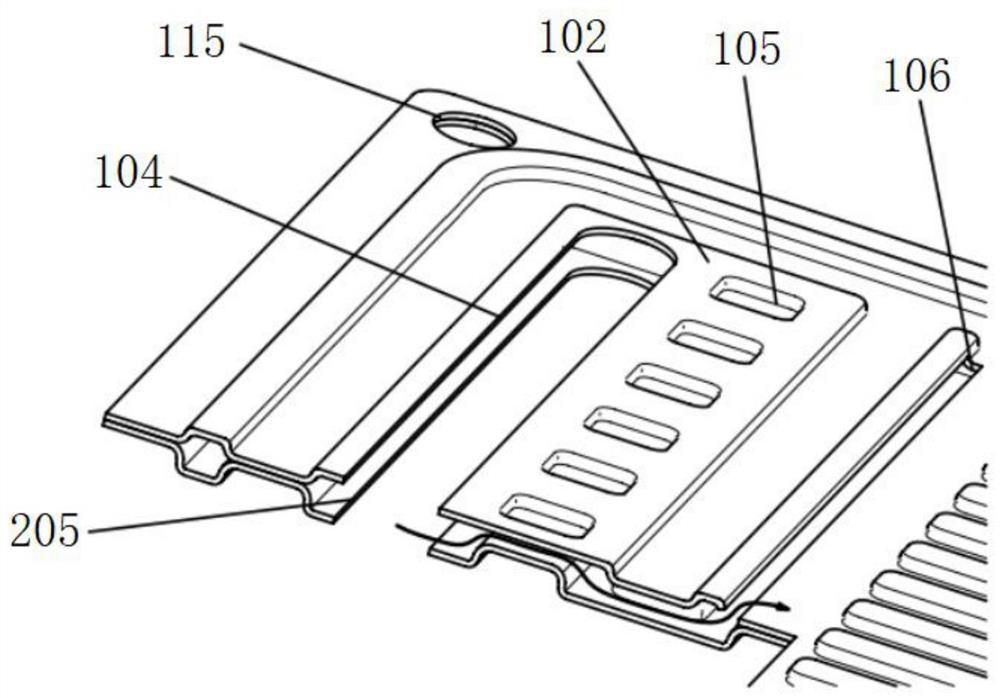 Air-cooled fuel cell stack and metal bipolar plate thereof