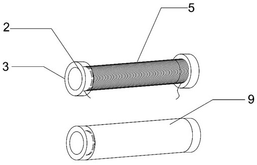 Anchoring structure and method for underwater magnetic branch steel bar anchor rod