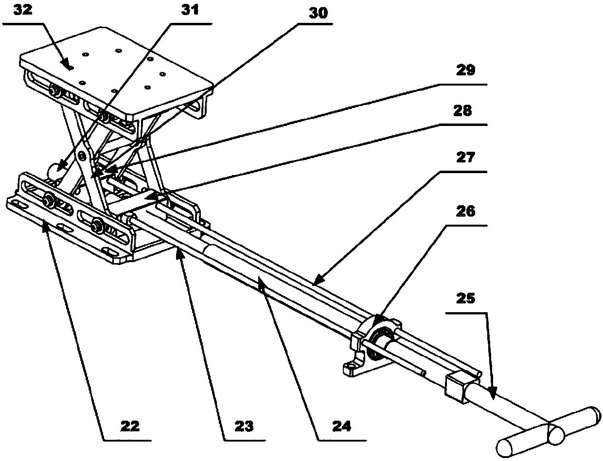 Device for rapidly realizing antenna pitching angle adjustment