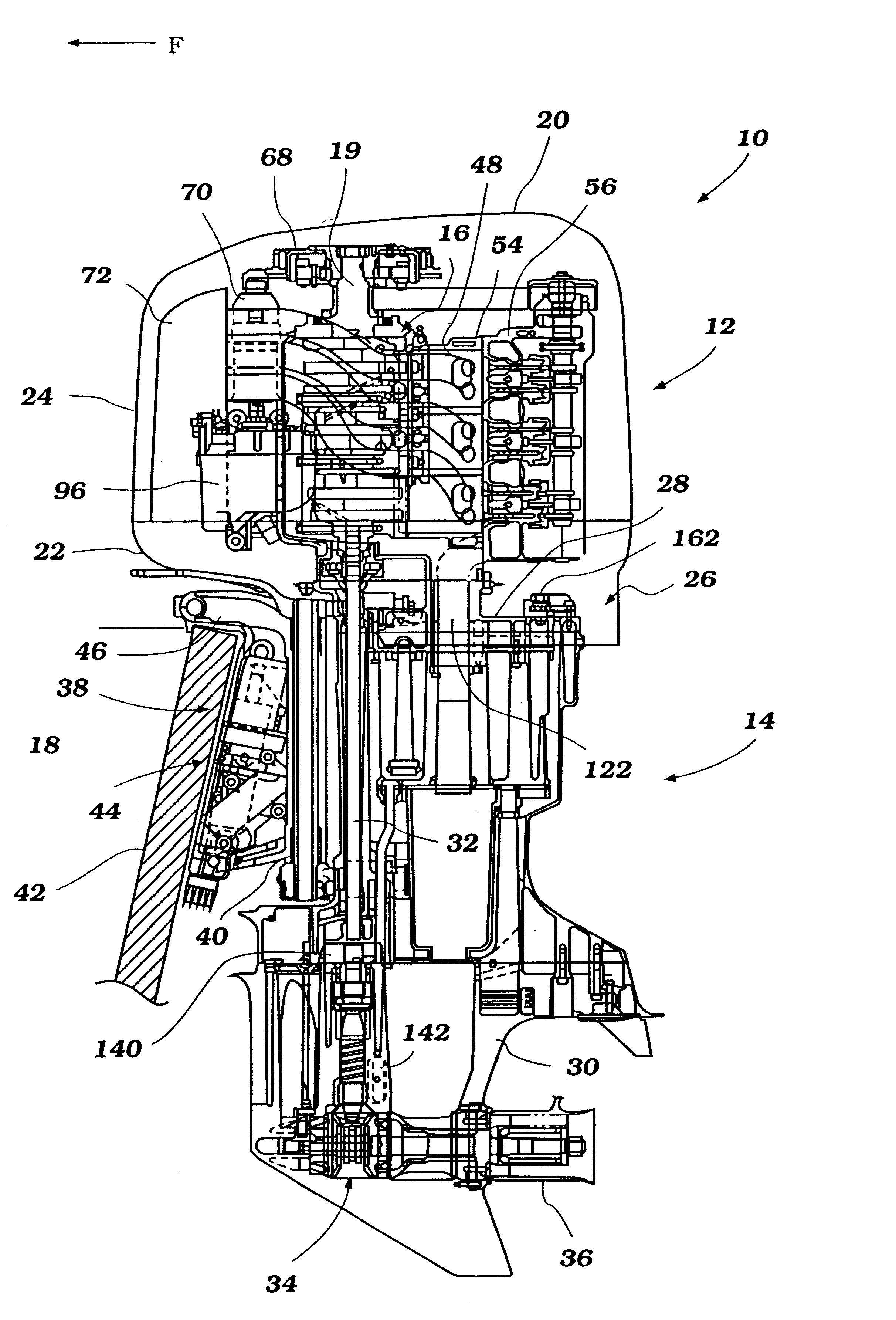 Outboard motor cooling and exhaust system