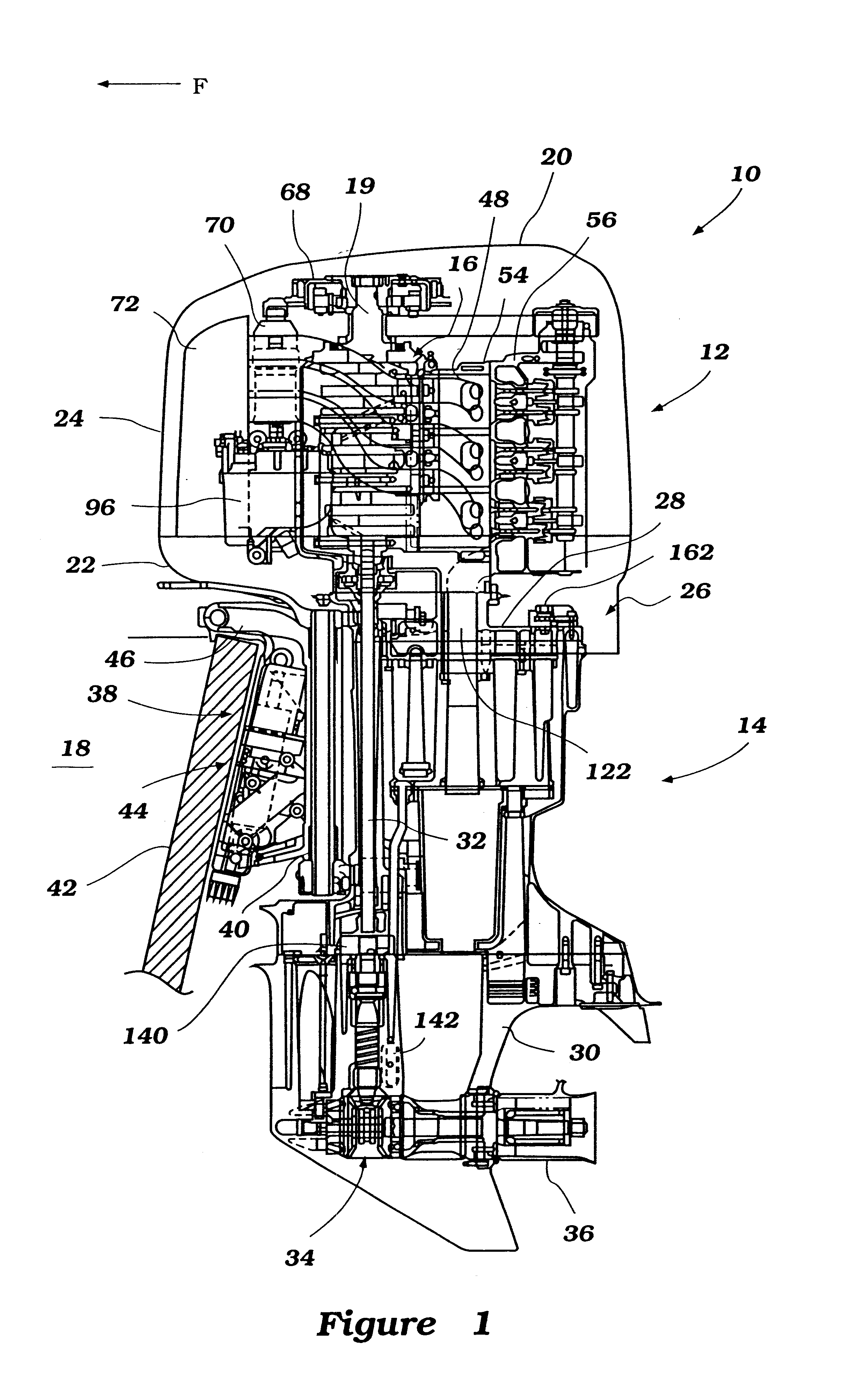 Outboard motor cooling and exhaust system