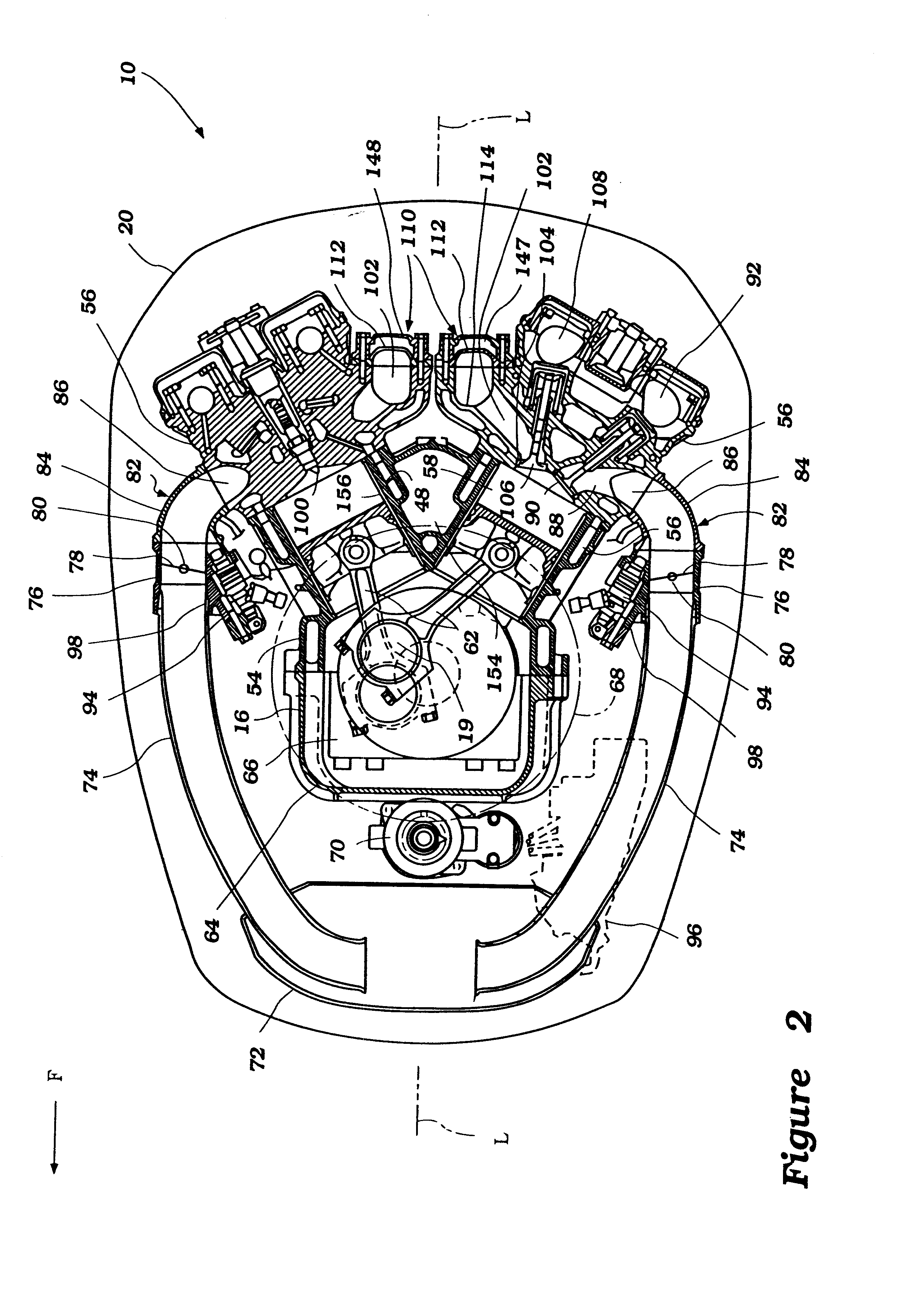 Outboard motor cooling and exhaust system