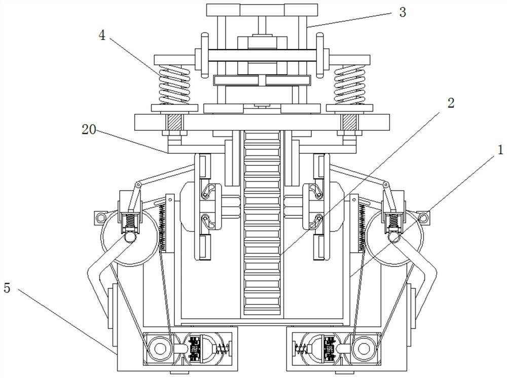 Intelligent packaging equipment capable of achieving graded conveying speed through pulley yoke