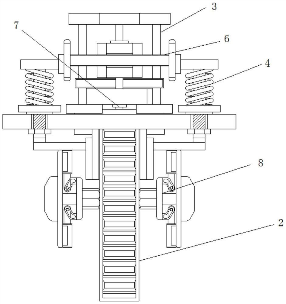 Intelligent packaging equipment capable of achieving graded conveying speed through pulley yoke