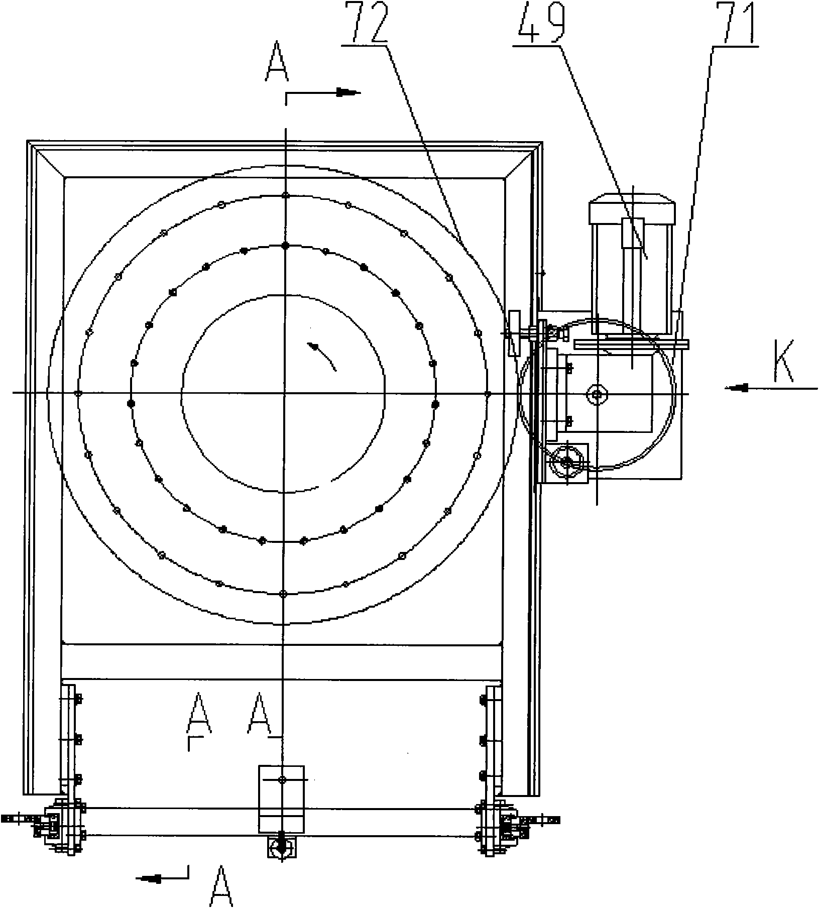 Antirust spraying device on outer surface of steel pipe