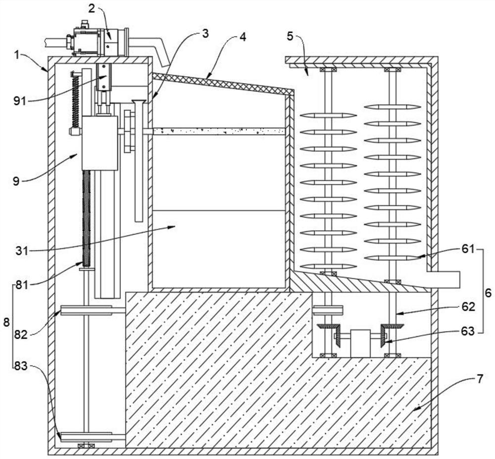 Water channel sludge treatment device for water conservancy project