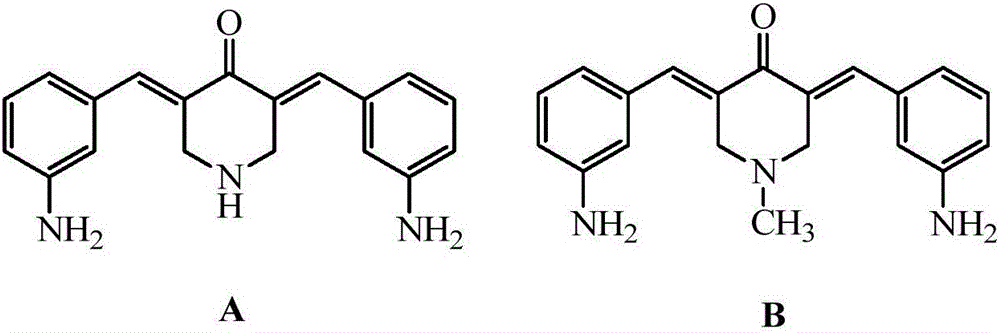 3,5-bis(3-aminobenzylidene)-4-piperidone derivatives with antitumor activity and preparation method thereof