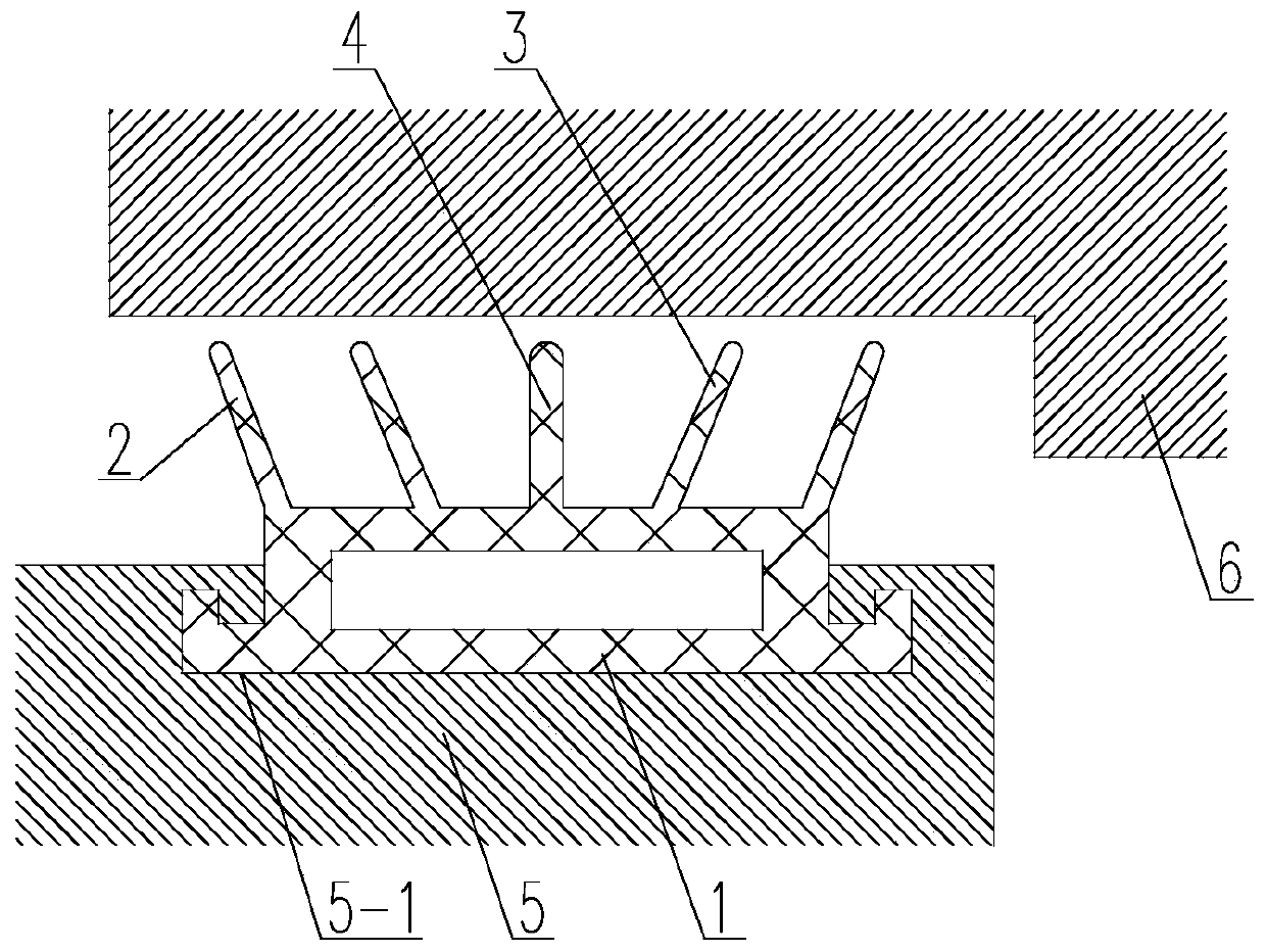 Overlap joint type dustproof sealing strip