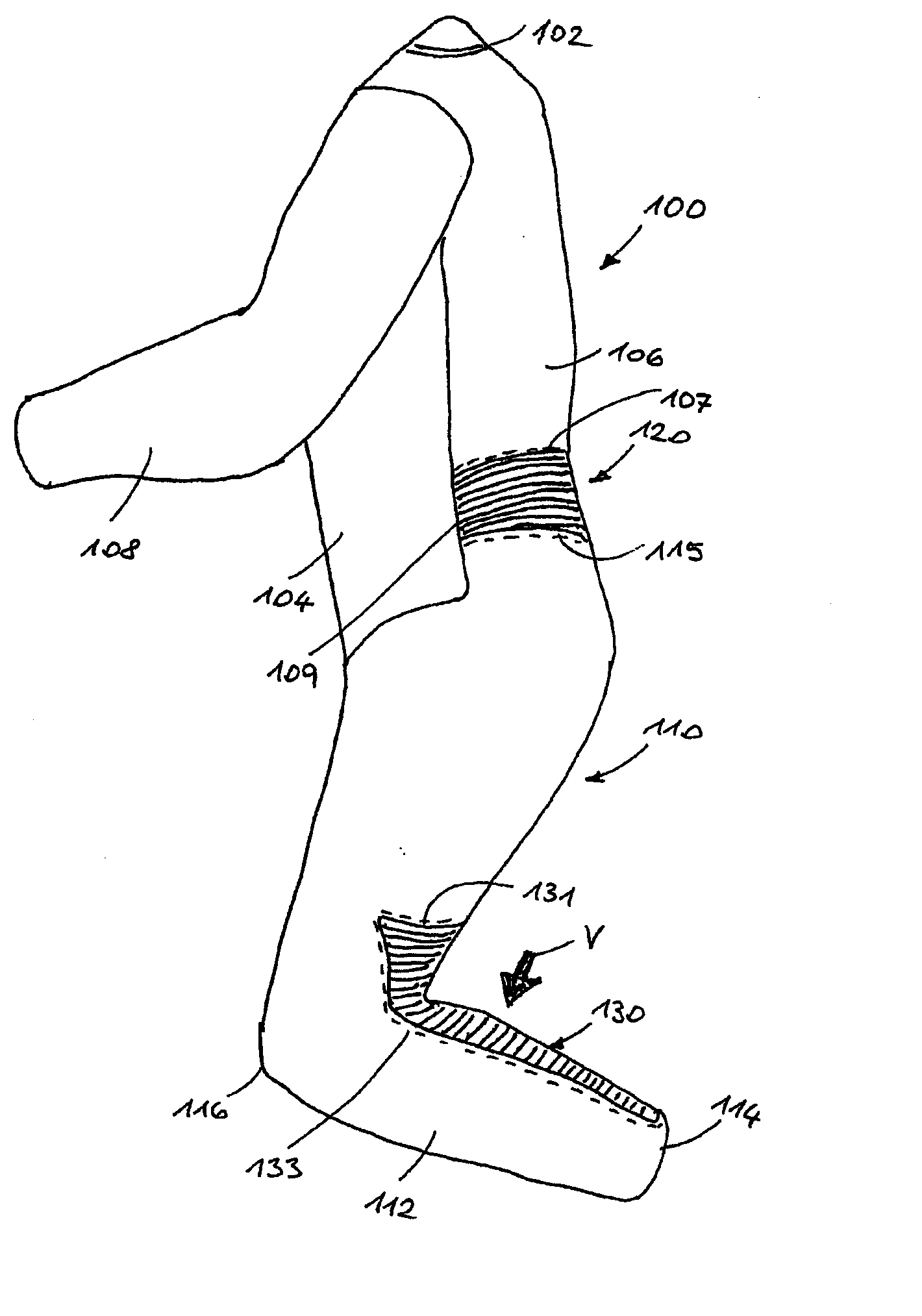 Sport Garment Having an Improved Comfortableness