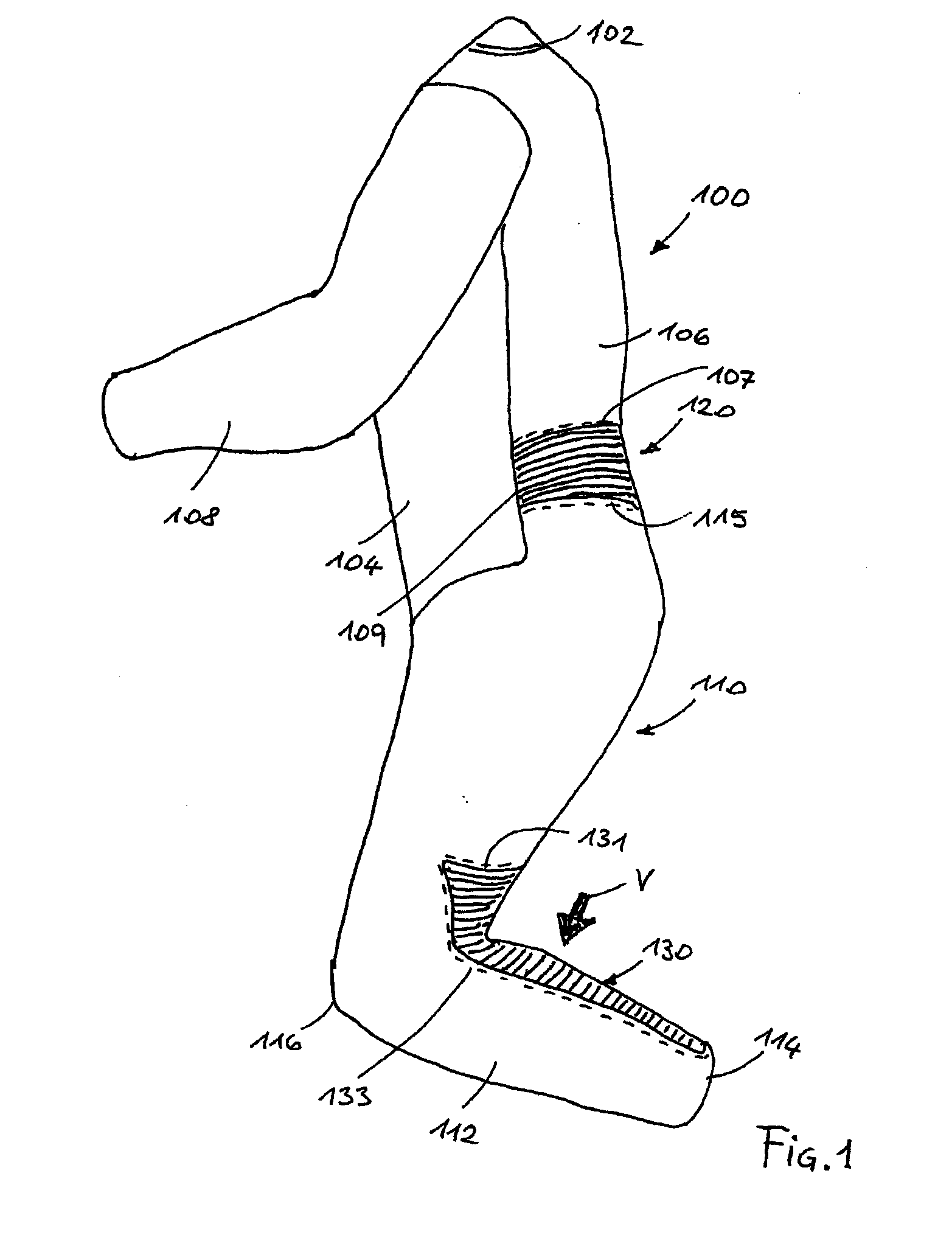 Sport Garment Having an Improved Comfortableness