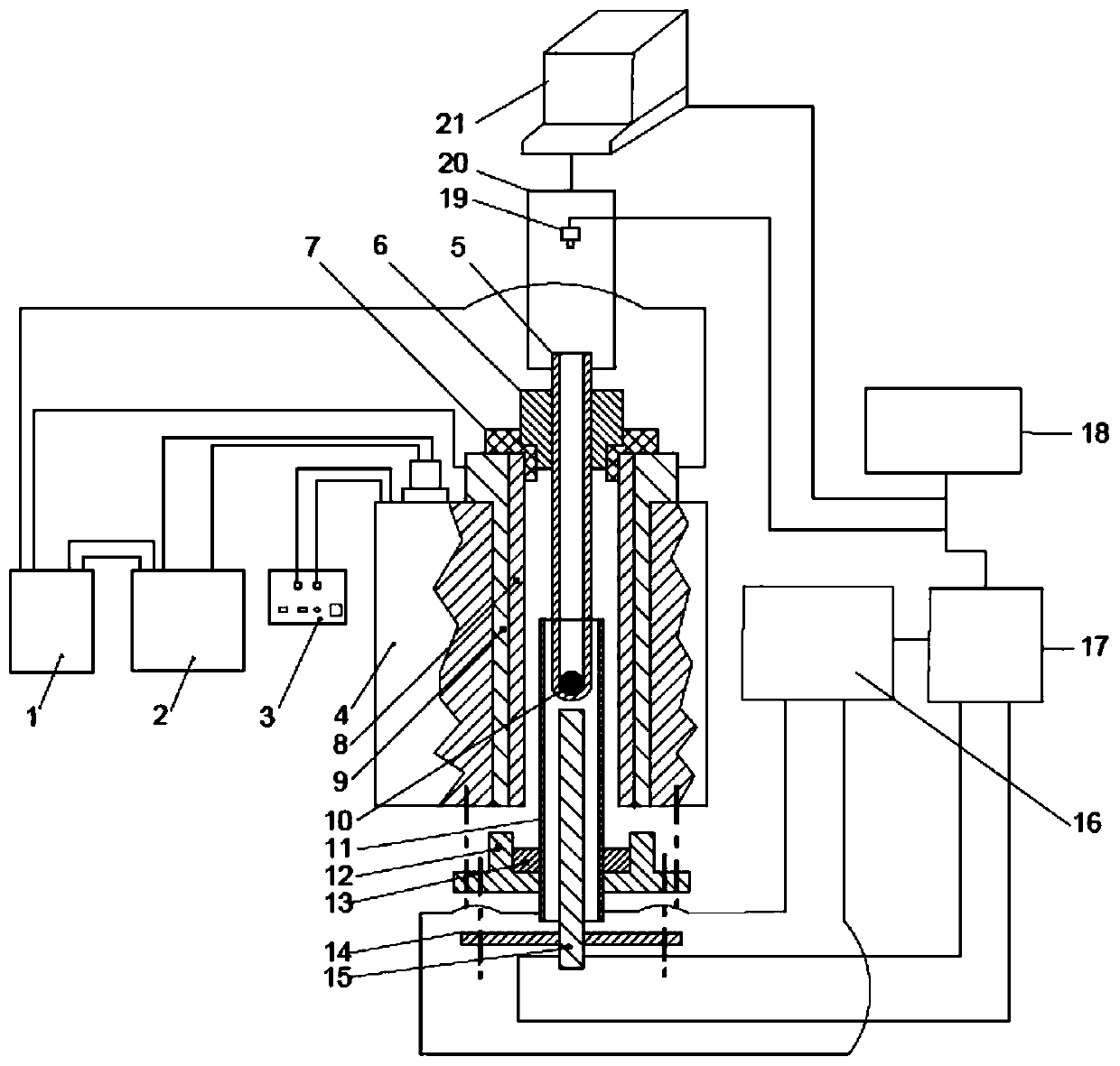 Magnetic material processing device capable of reaching 1600 DEG C