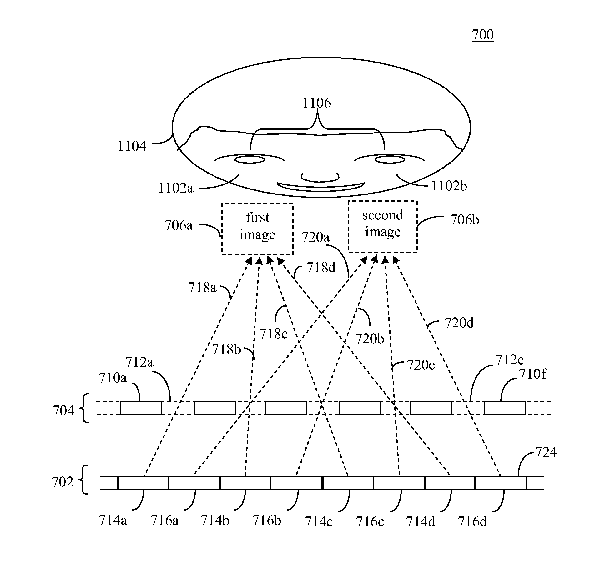 Display supporting multiple simultaneous 3D views