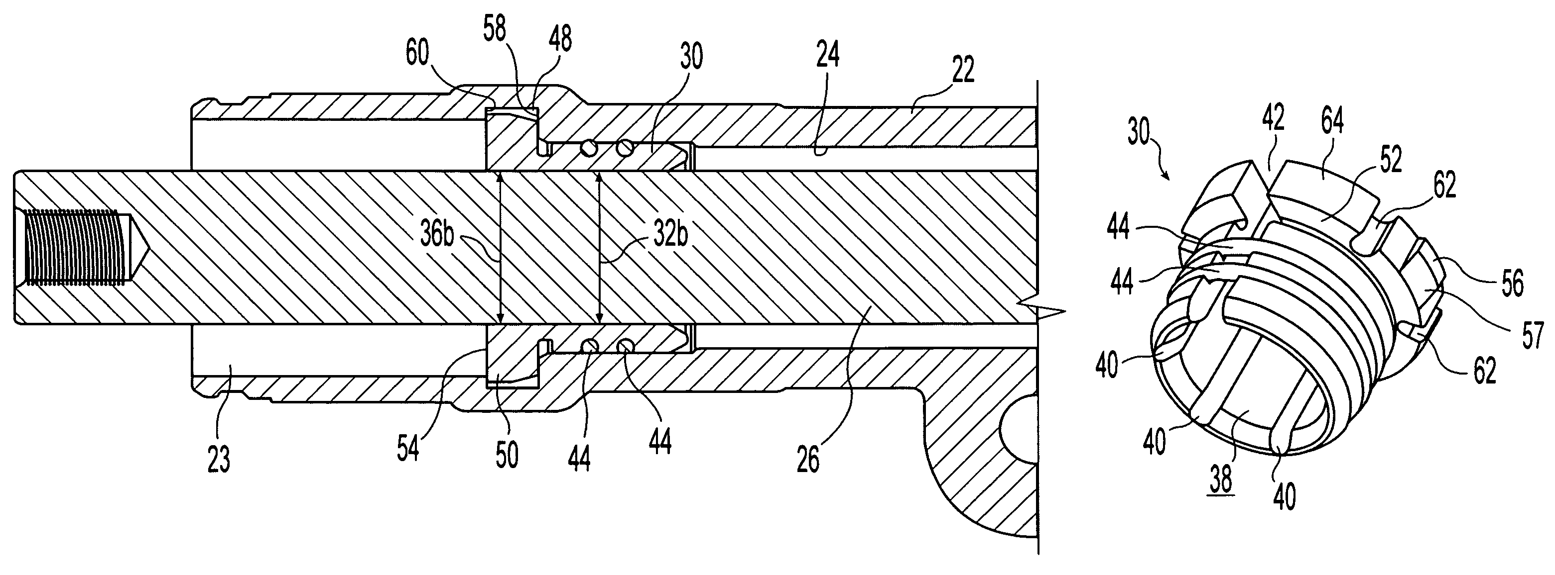 Steering gear assembly having rack bushing