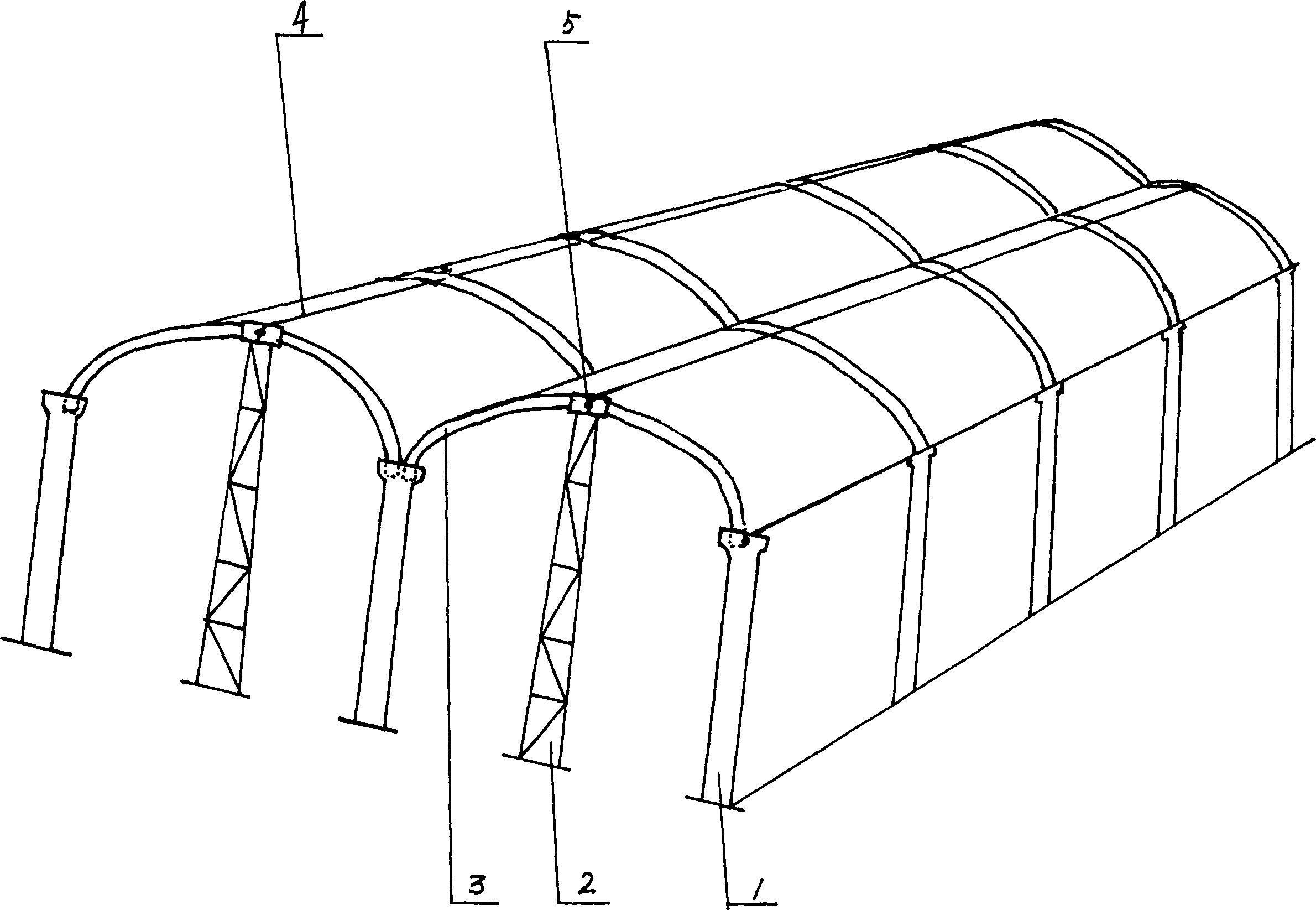 Preparation method of inorganic glass reinforced plastic framework material and agricultural green house thereof