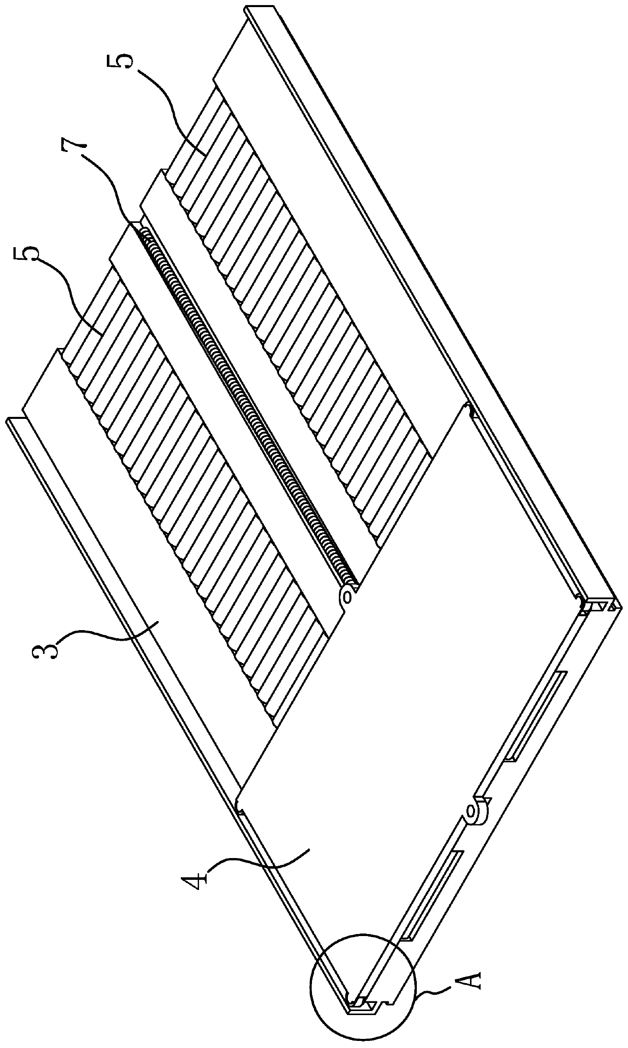 A loading and unloading device in a logistics system