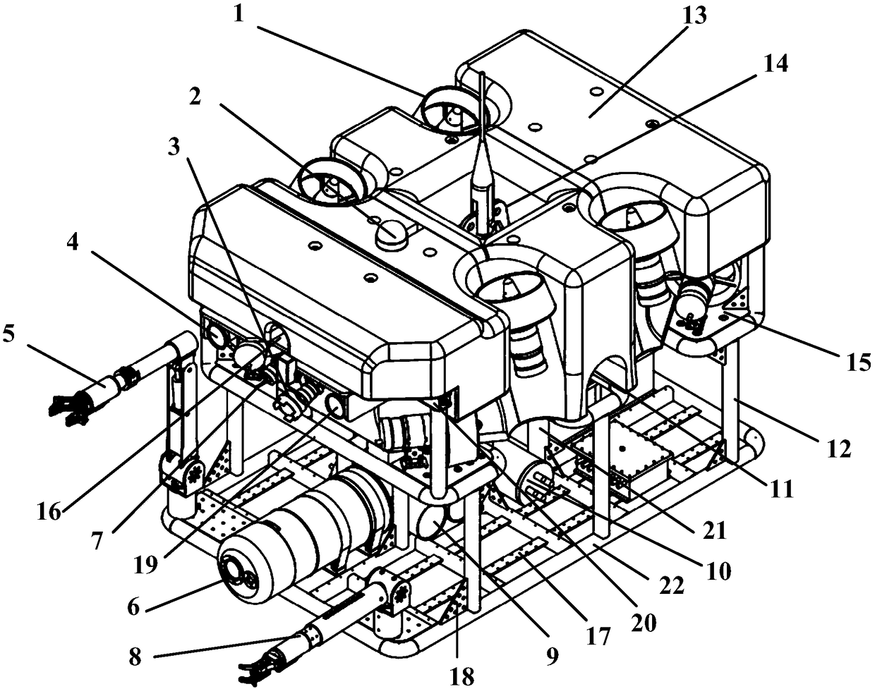 A large-depth all-electric drive operation type ROV platform