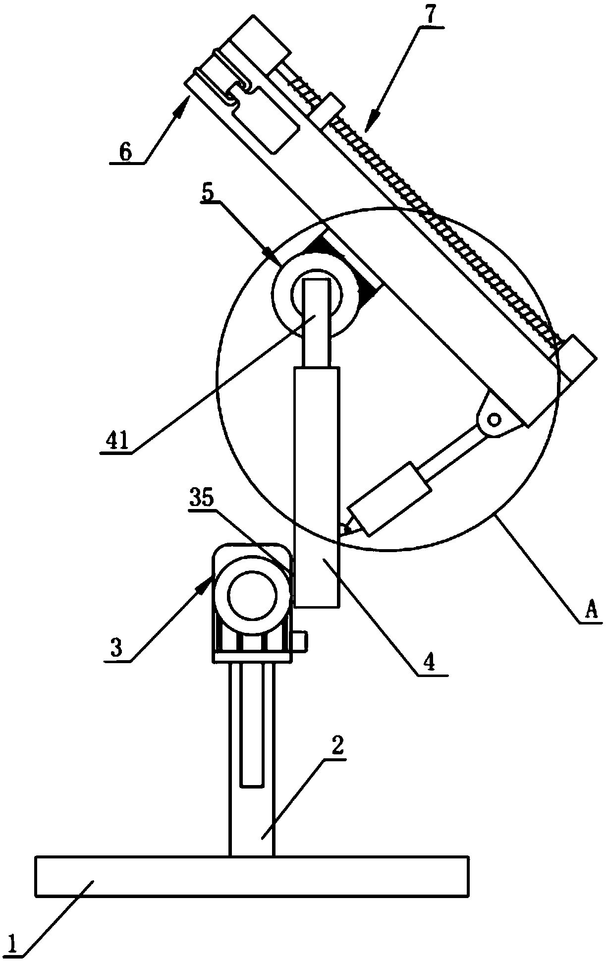 A photovoltaic power rack with adjustable angle and cleaning function of a photovoltaic panel