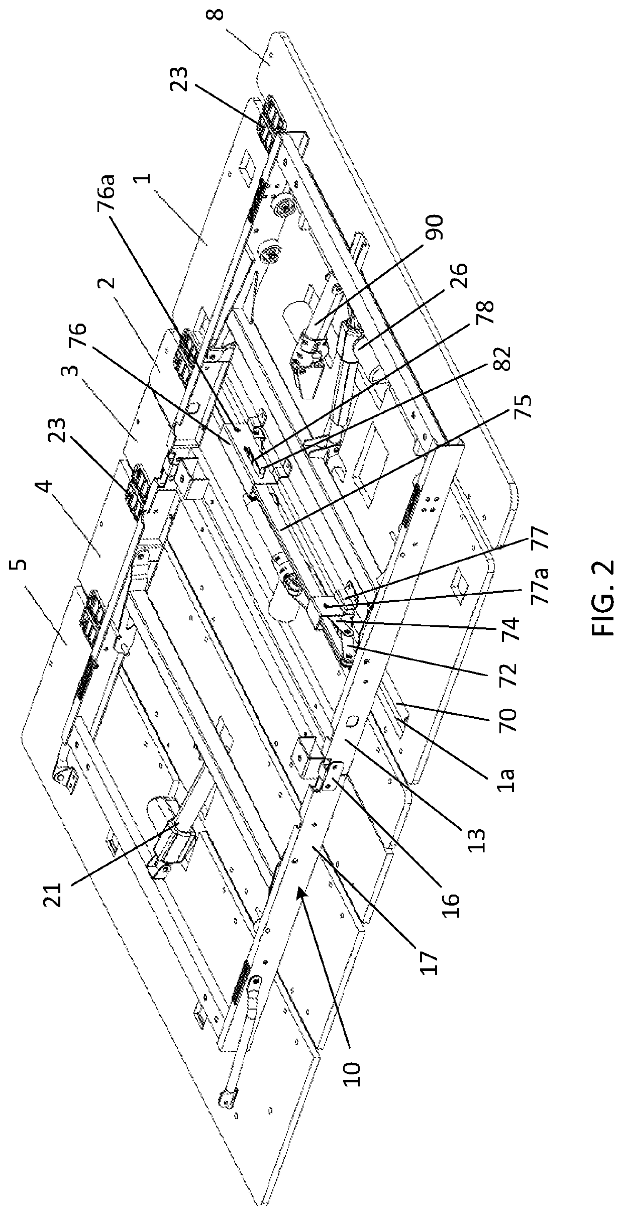 Lumbar support mechanism and head tilt mechanism and adjustable bed therewith