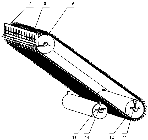 Road fallen leaf sweeping and collecting machine vehicle