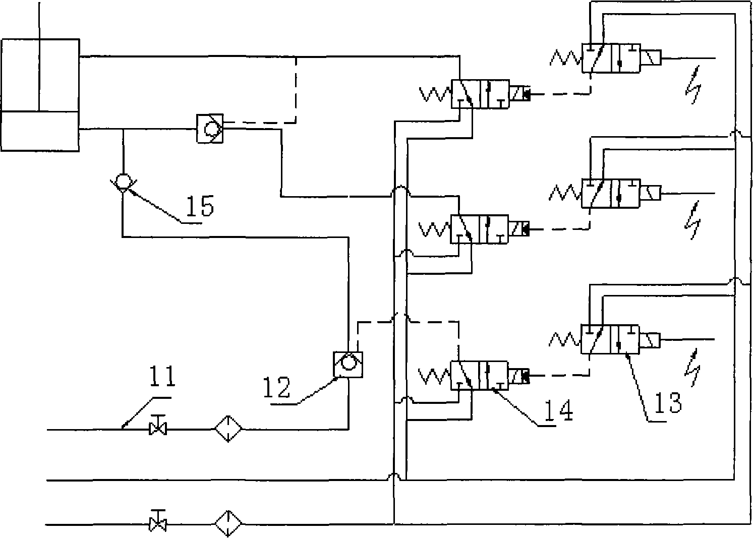 Vertical column and its inner pressurization hydraulic support setting load hoisting system