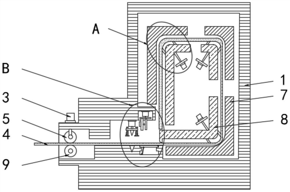 Forming device for sheet metal cabinet