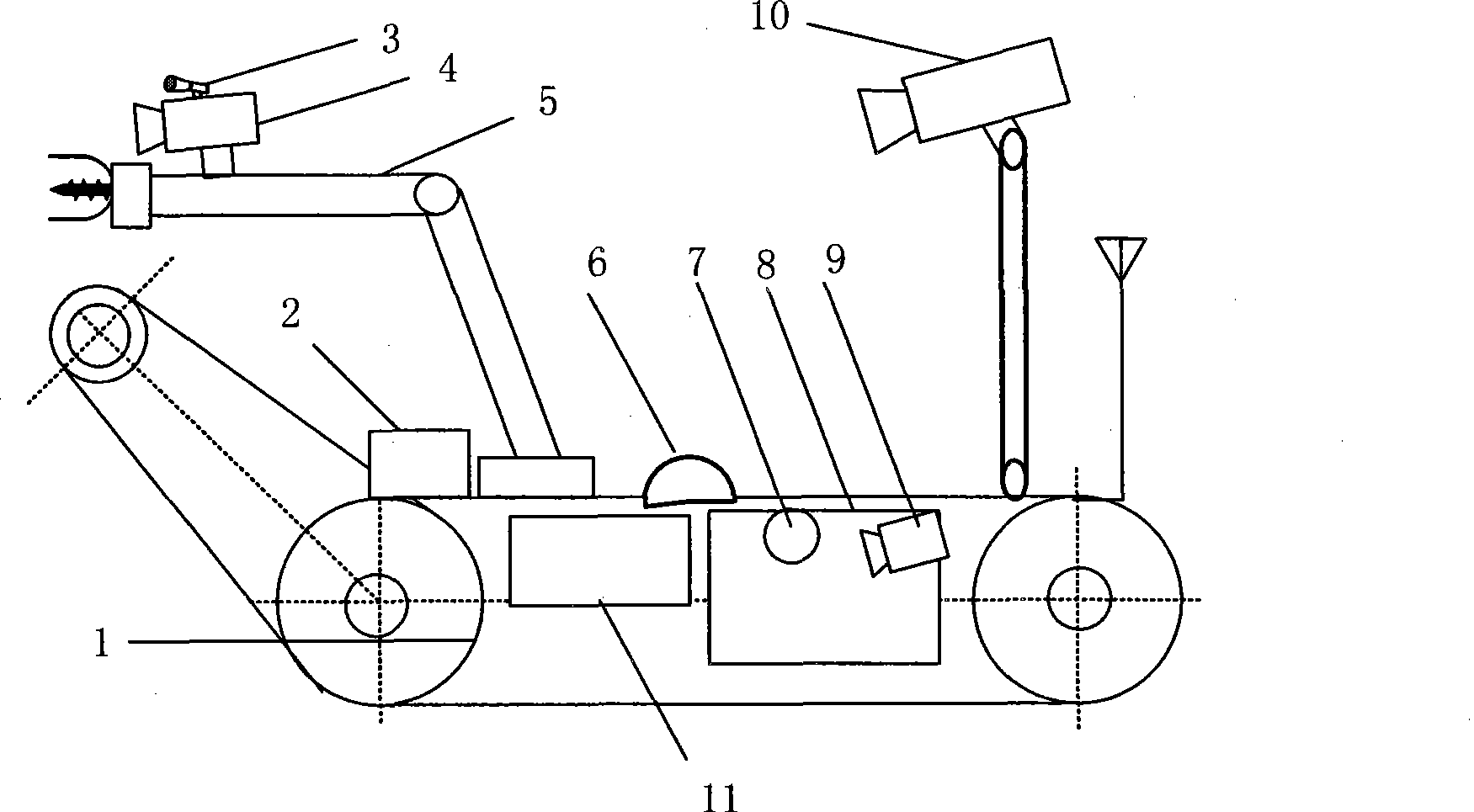 Nuclear pollution detecting method based on remote operating mobile robot