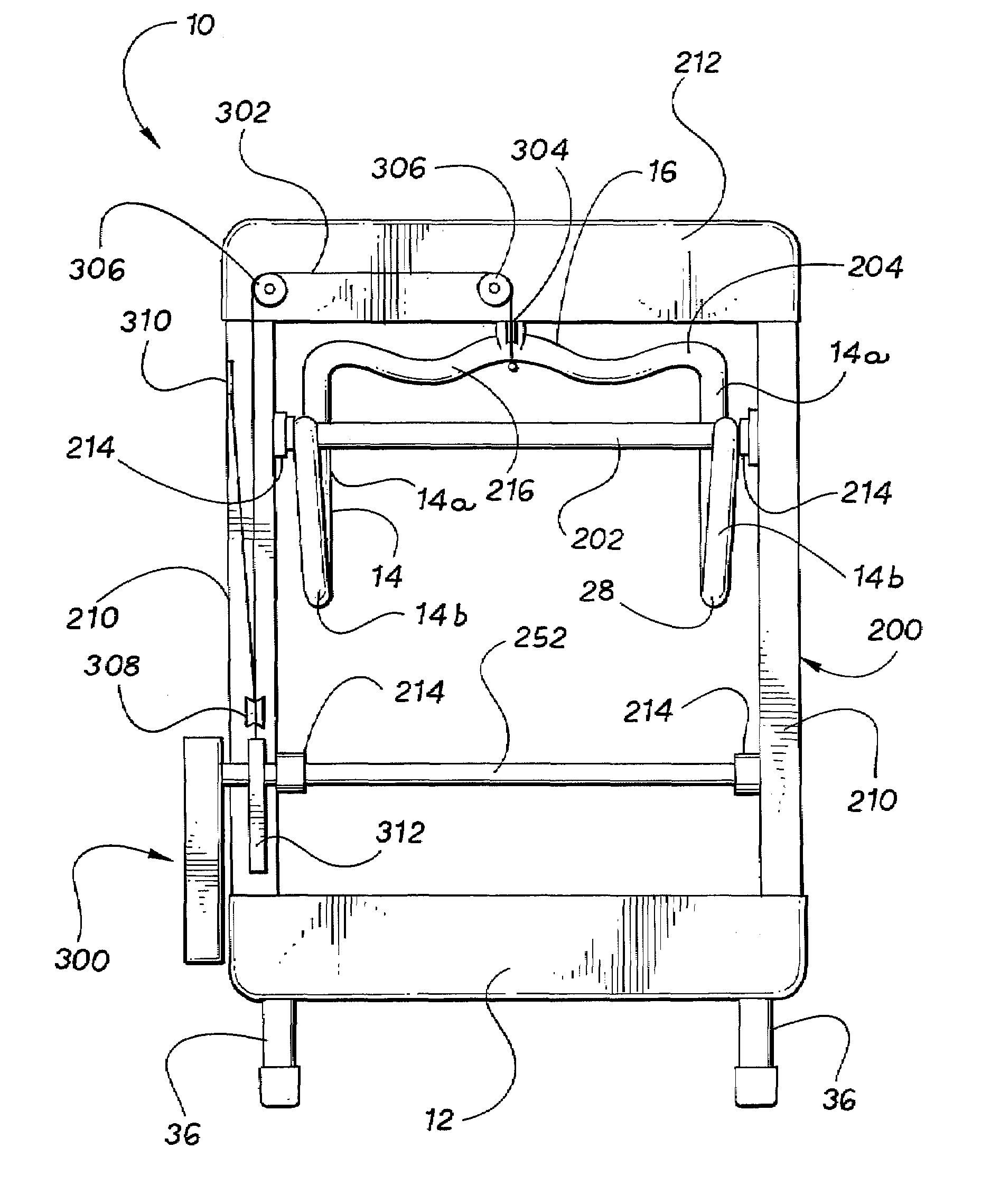 Dual direction exercise treadmill for simulating a dragging or pulling action with a user adjustable constant static weight resistance