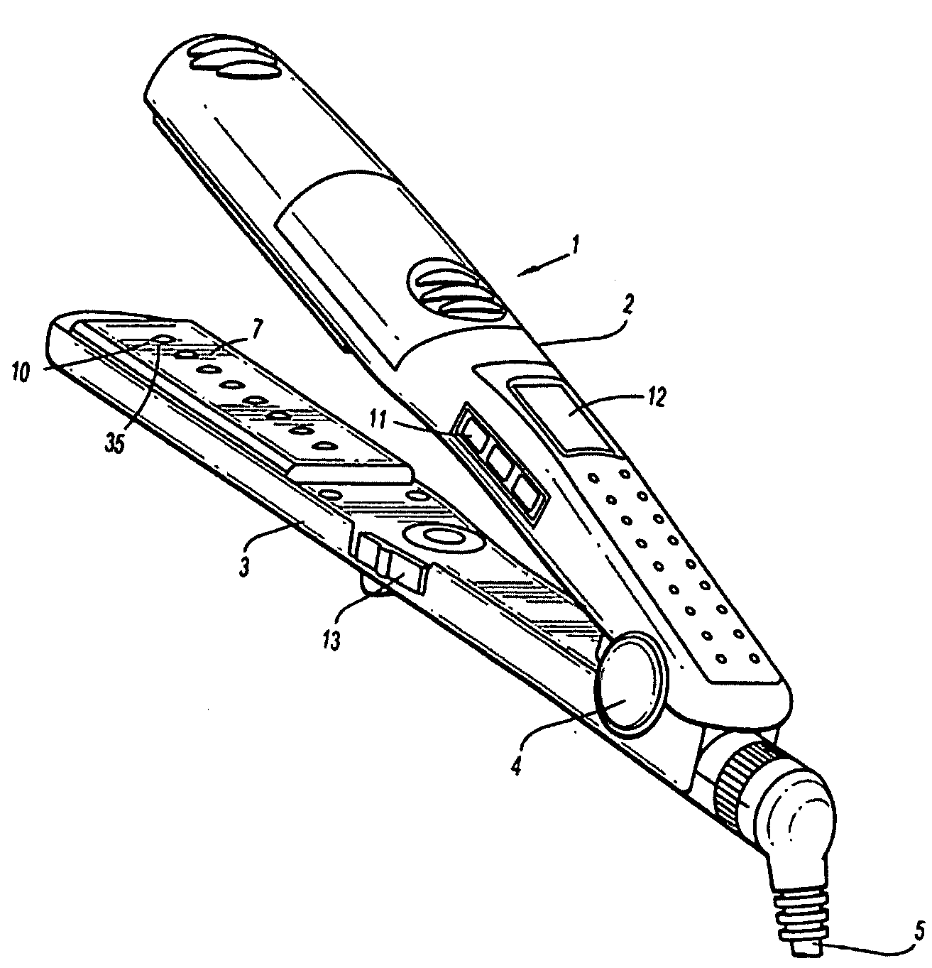 Hair styling iron with retractable fins