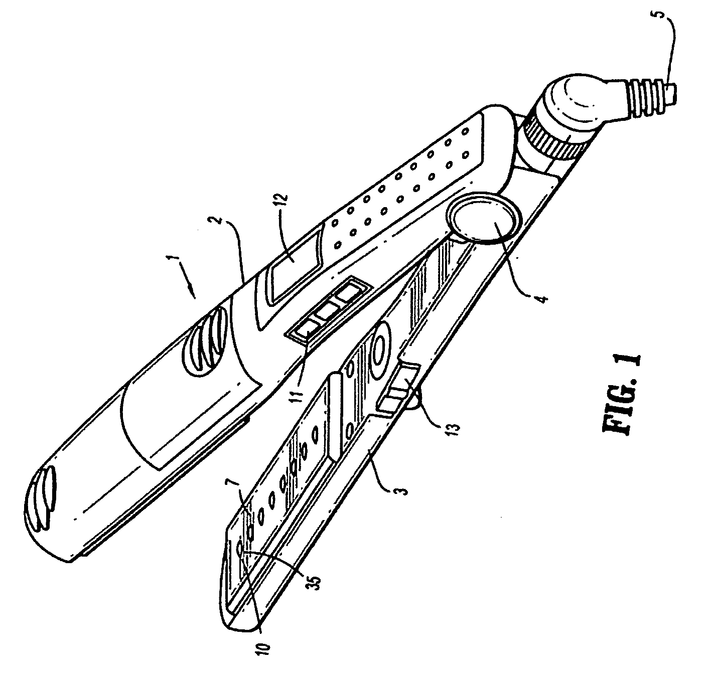 Hair styling iron with retractable fins