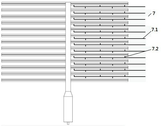 Horizontal shell-and-plate falling film anti-scale evaporator and application method thereof