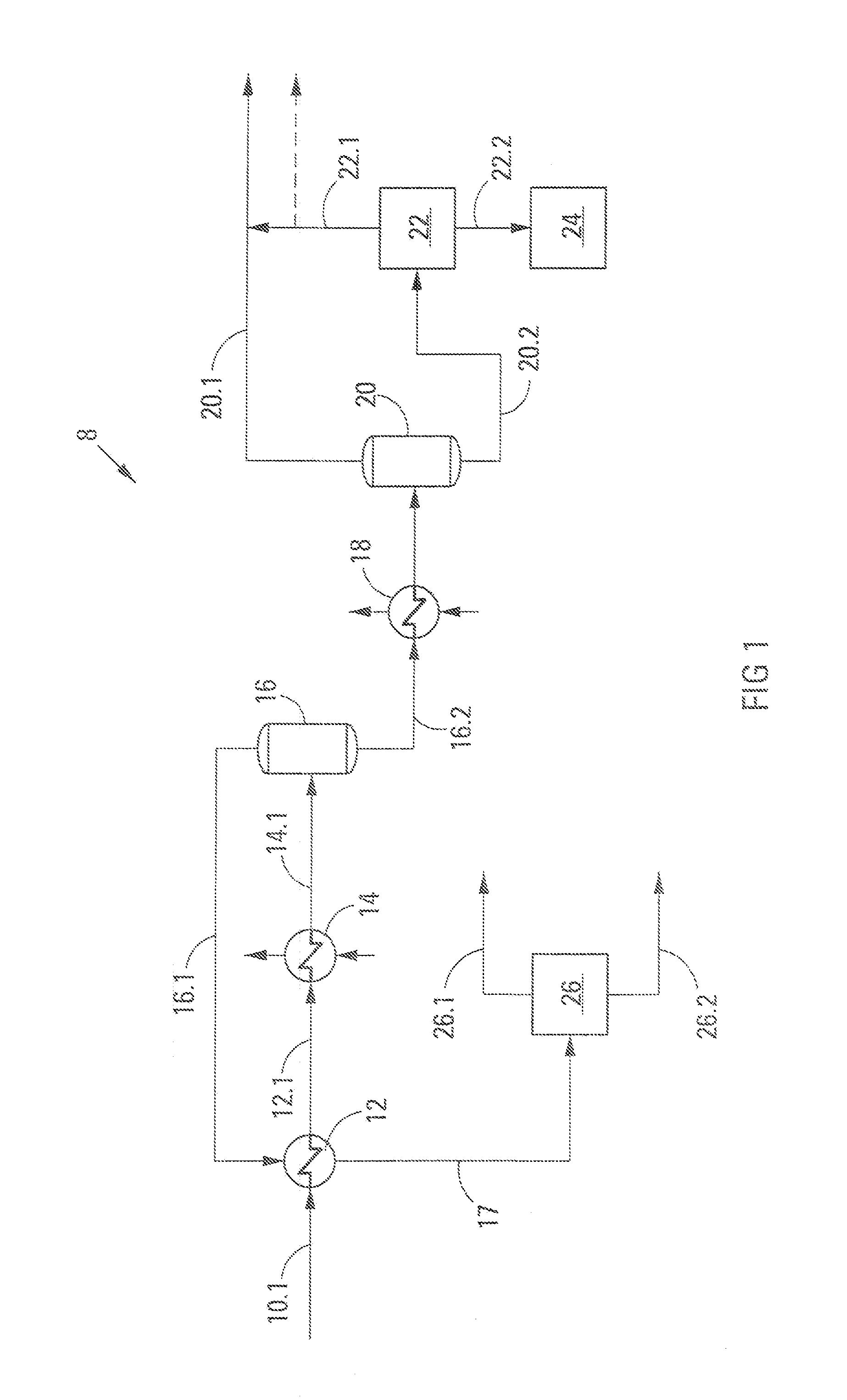 Separation of components from a multi-component hydrocarbon stream which includes ethylene