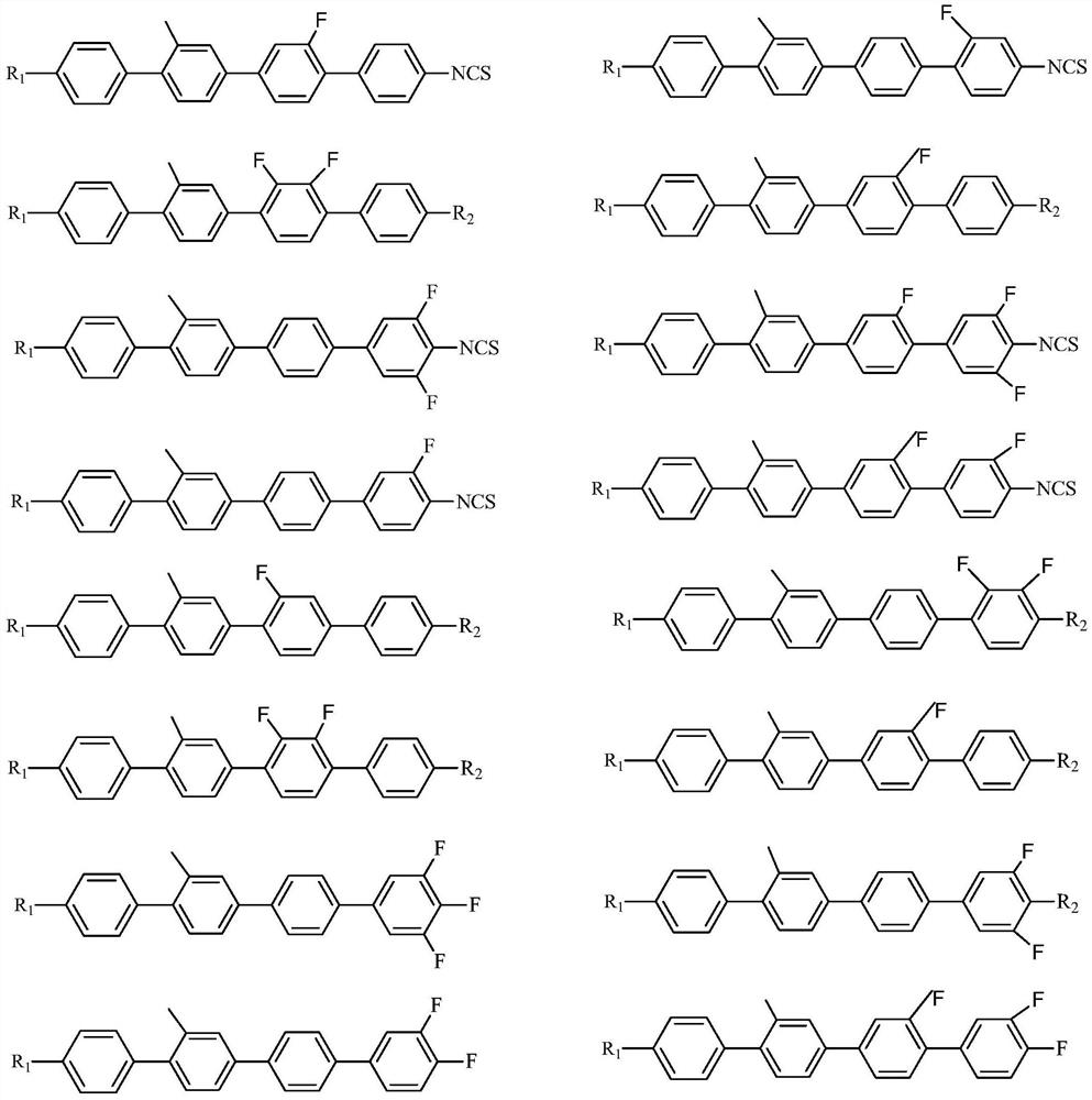 A kind of pendant methylpolyphenyl liquid crystal compound and liquid crystal composition and its application