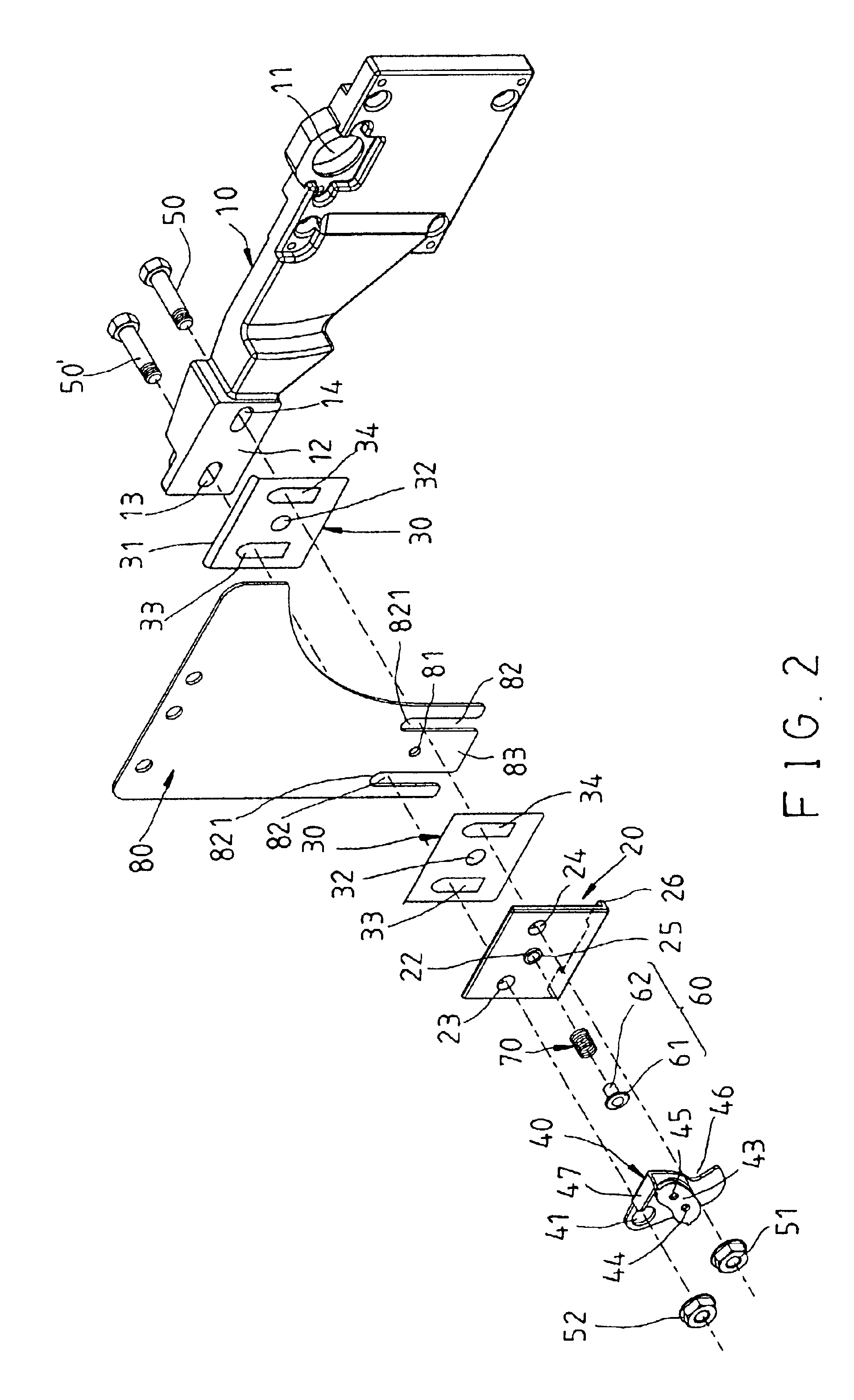 Quick-detachable blade guard mounting structure