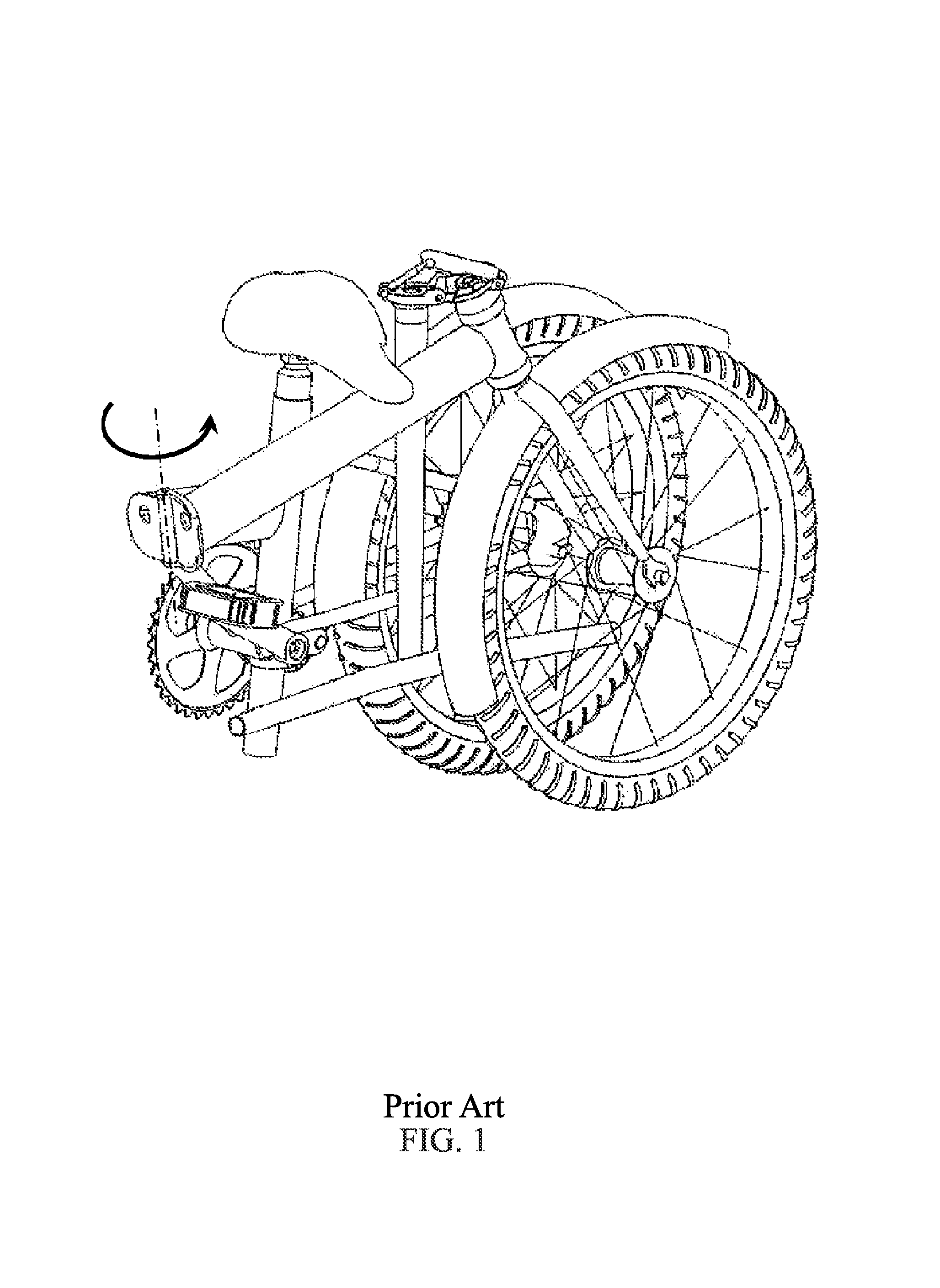 Folding bicycle assembly