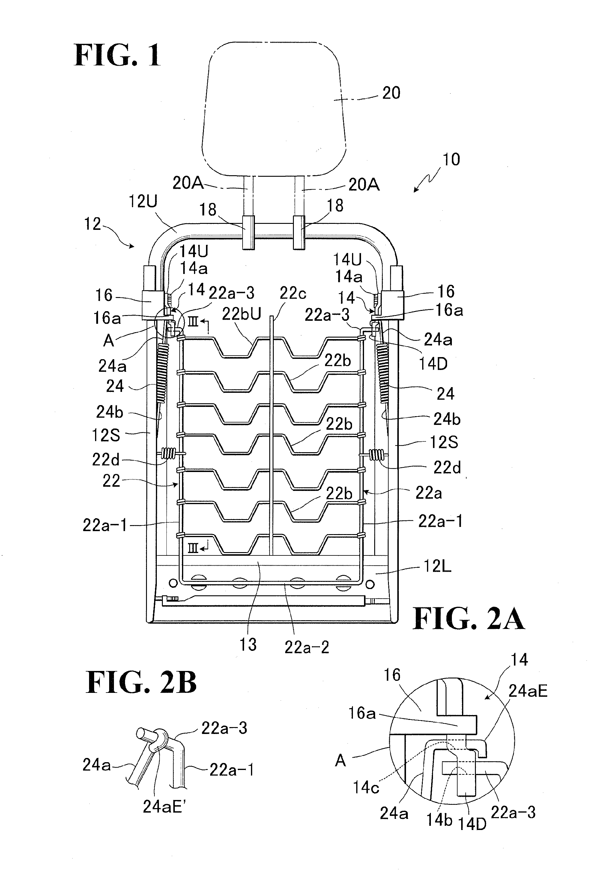 Structure of seat back with headrest