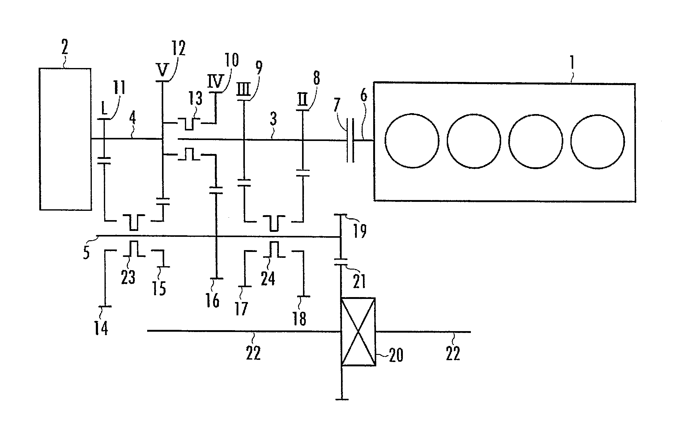 Power transmission device for hybrid vehicle