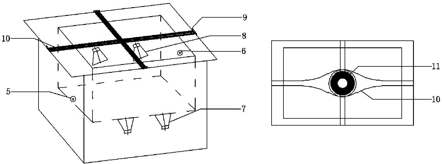 Low-power dual-frequency ultrasonic/Fenton oxidation reactor device