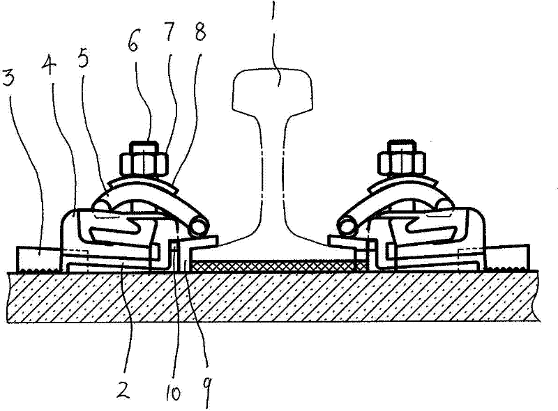 Heightening fastener for passenger dedicated line and use method thereof