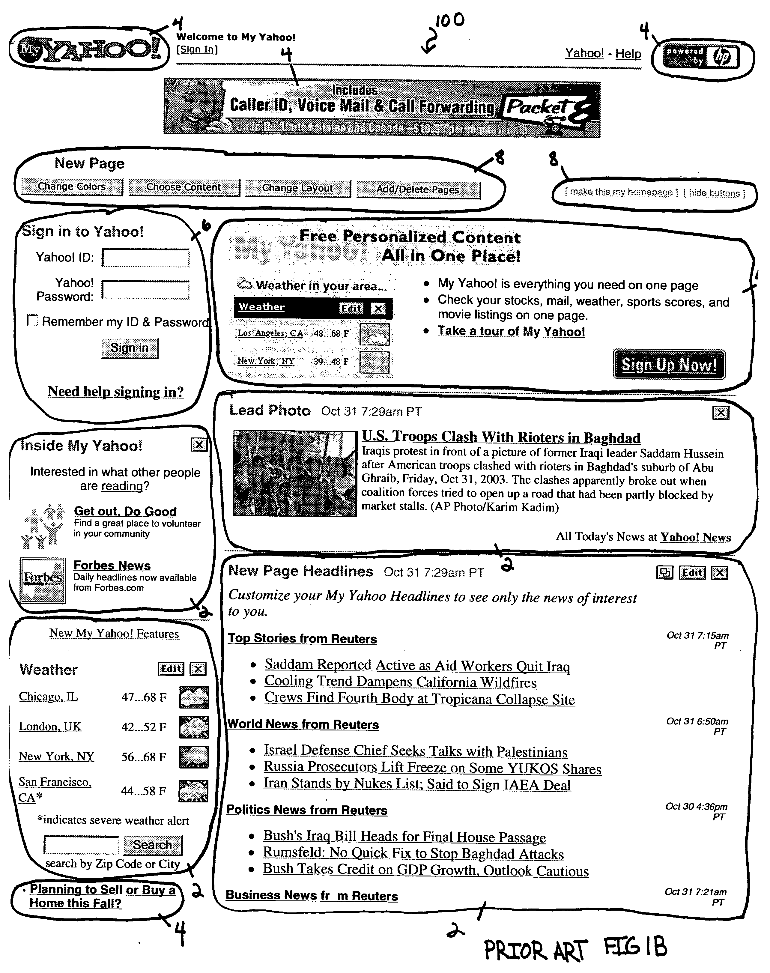 System and method for customized portal web pages