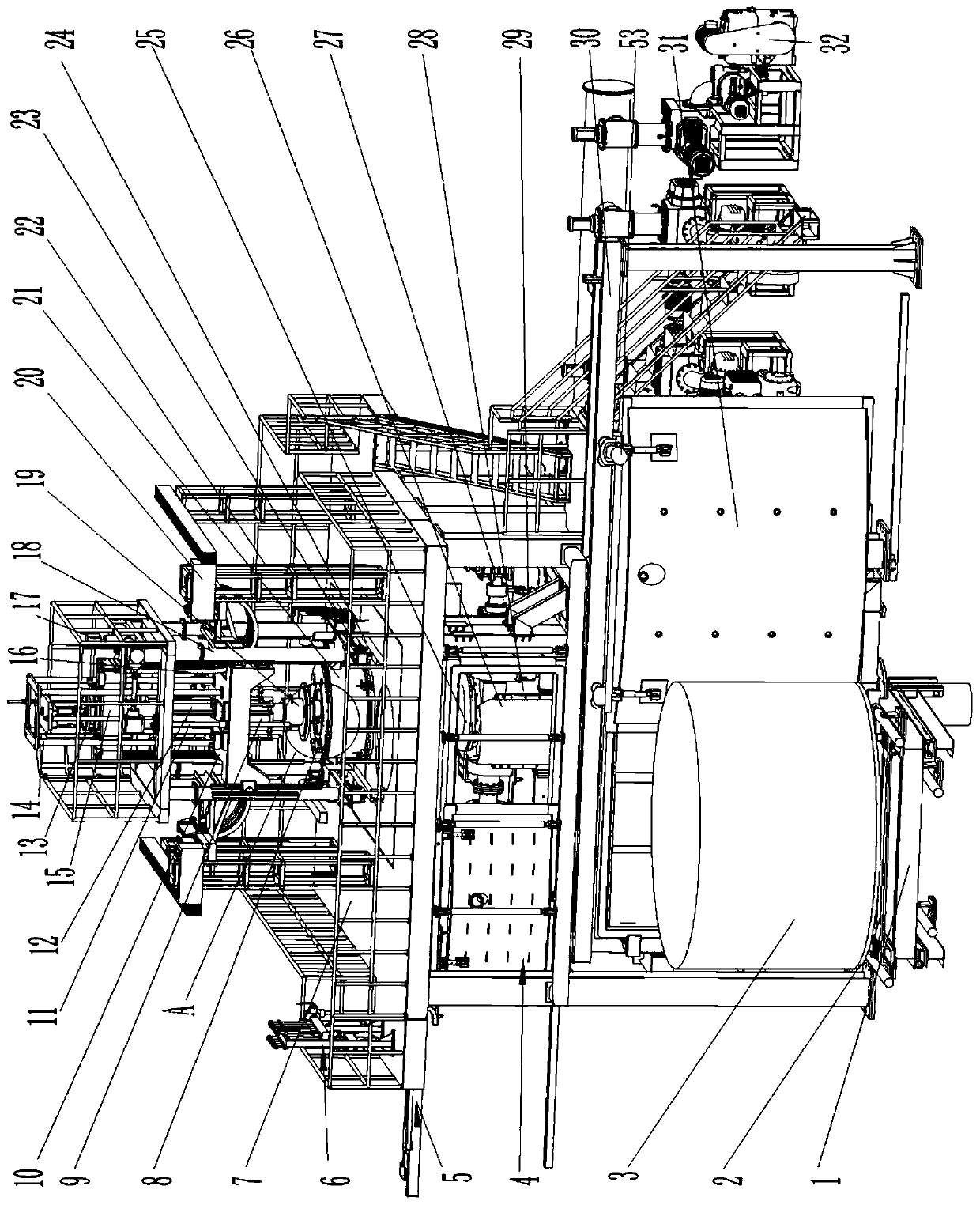 Double-chamber u-shaped furnace body system for shell solidification furnace