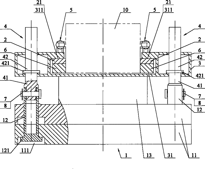 Combined counterweight device and crane using same