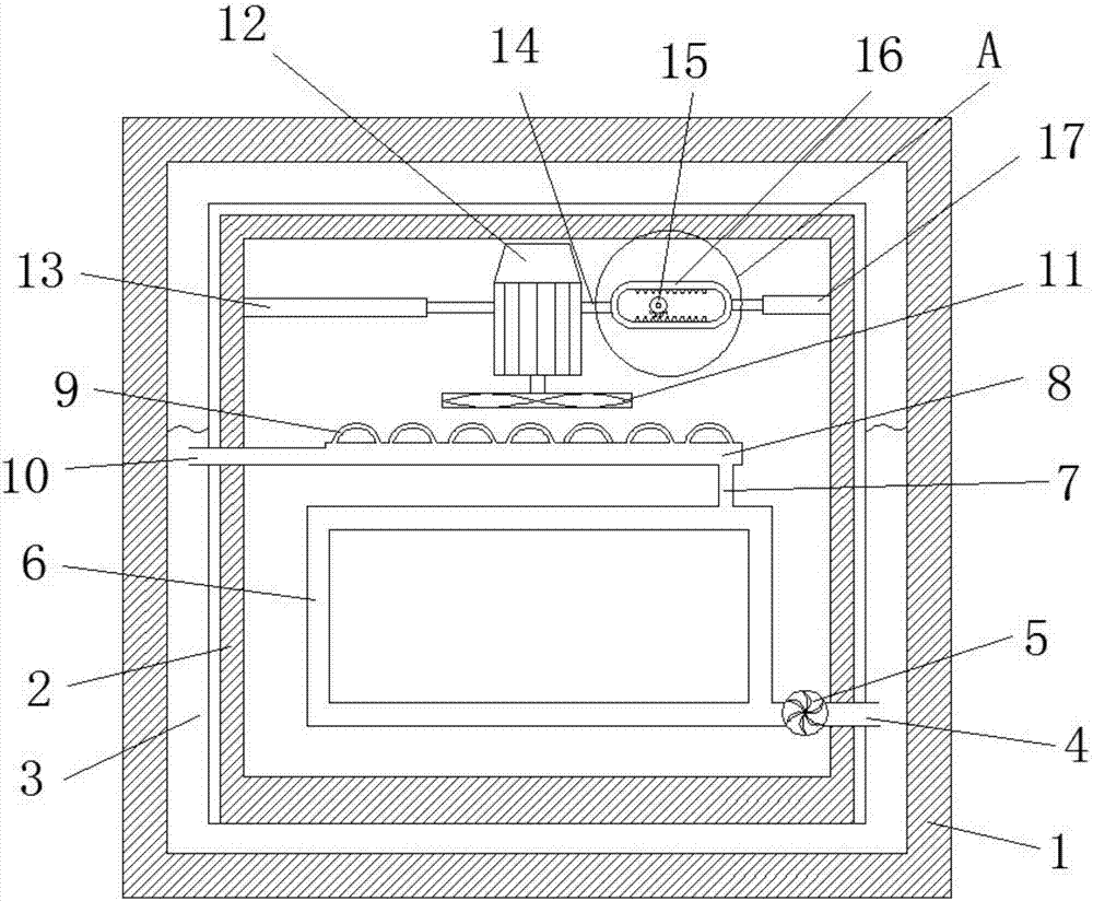 Efficient heat dissipation device of computer case