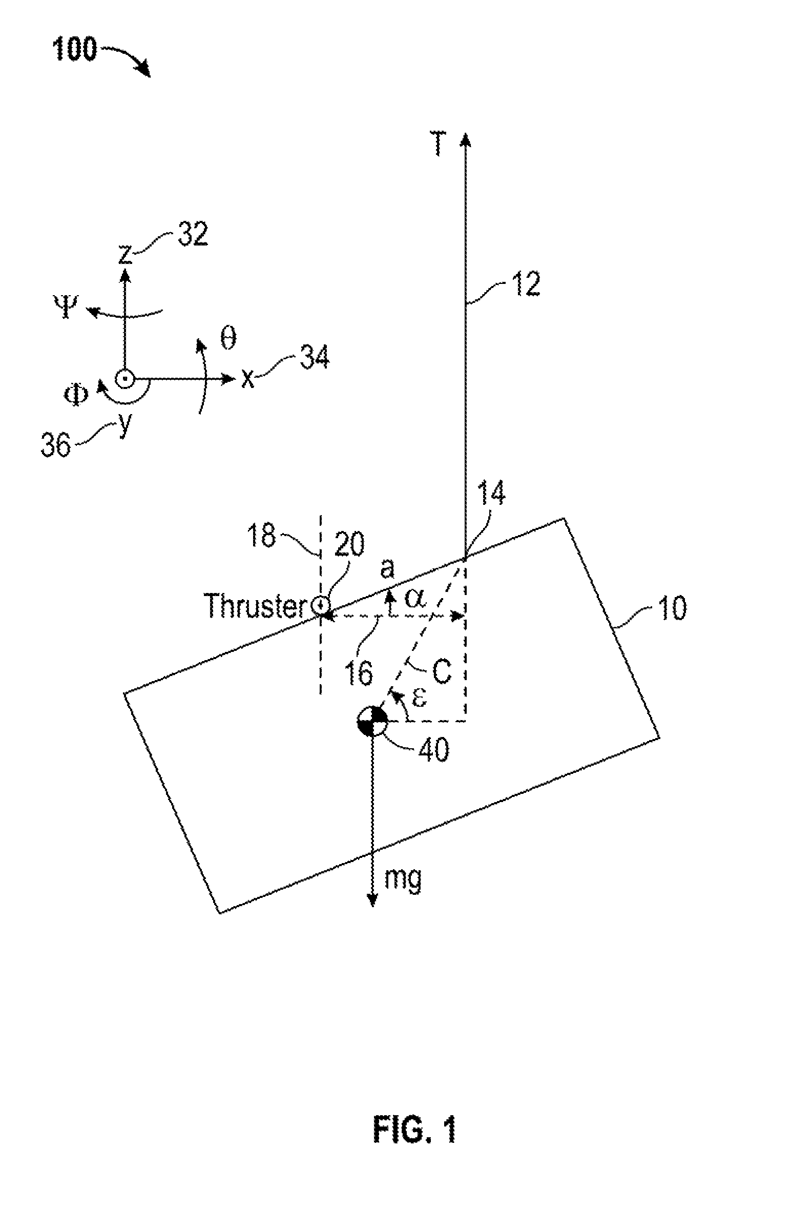 Control system for stabilizing a single line suspended mass in yaw