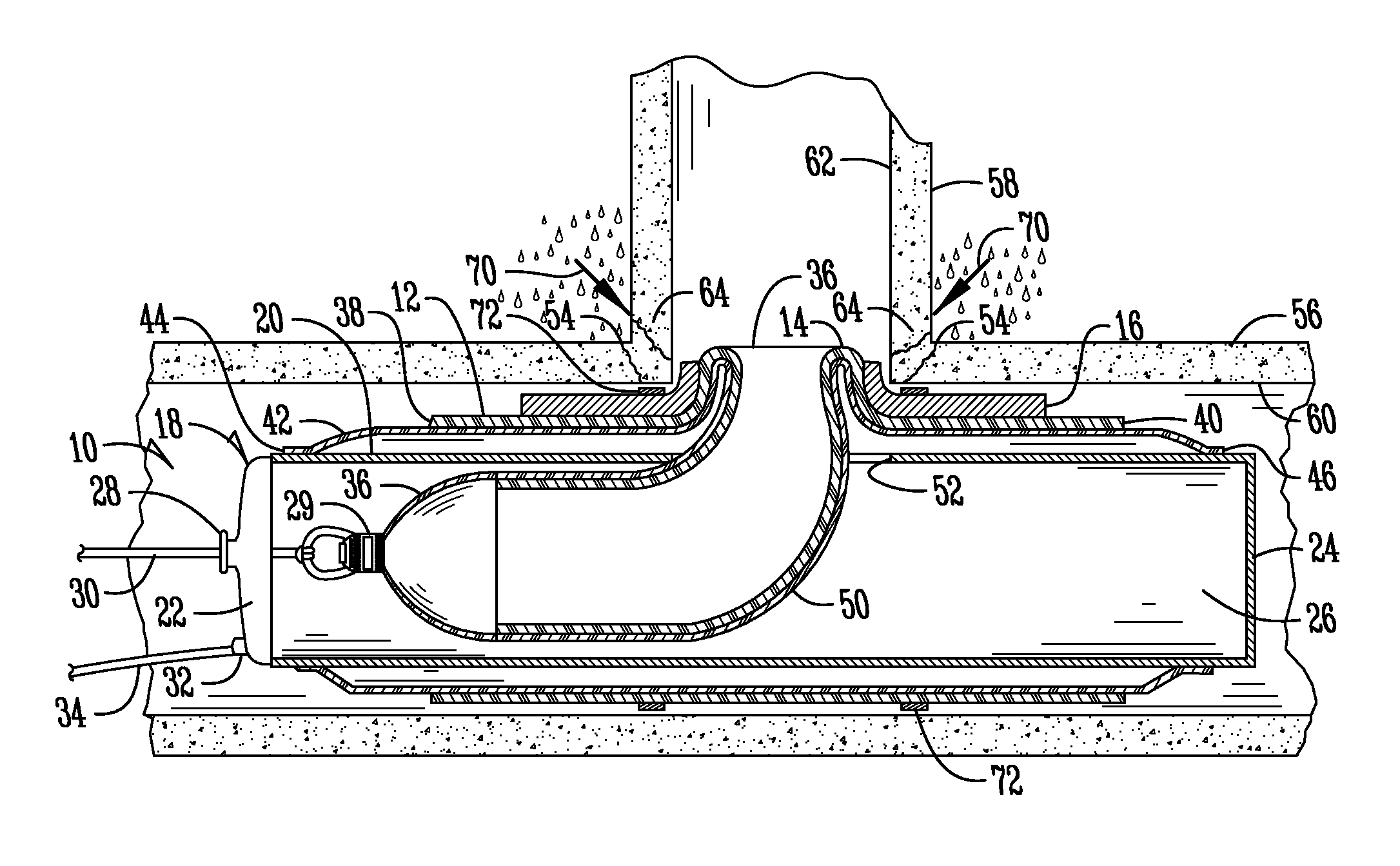 Apparatus and method to repair the junction of a sewer main line and lateral pipe