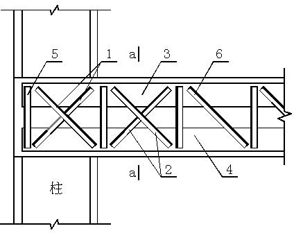 Truss type steel-reinforced concrete framework side node with energy dissipation device