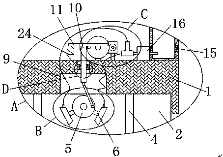 Waste gas treatment device of coating mechanical equipment