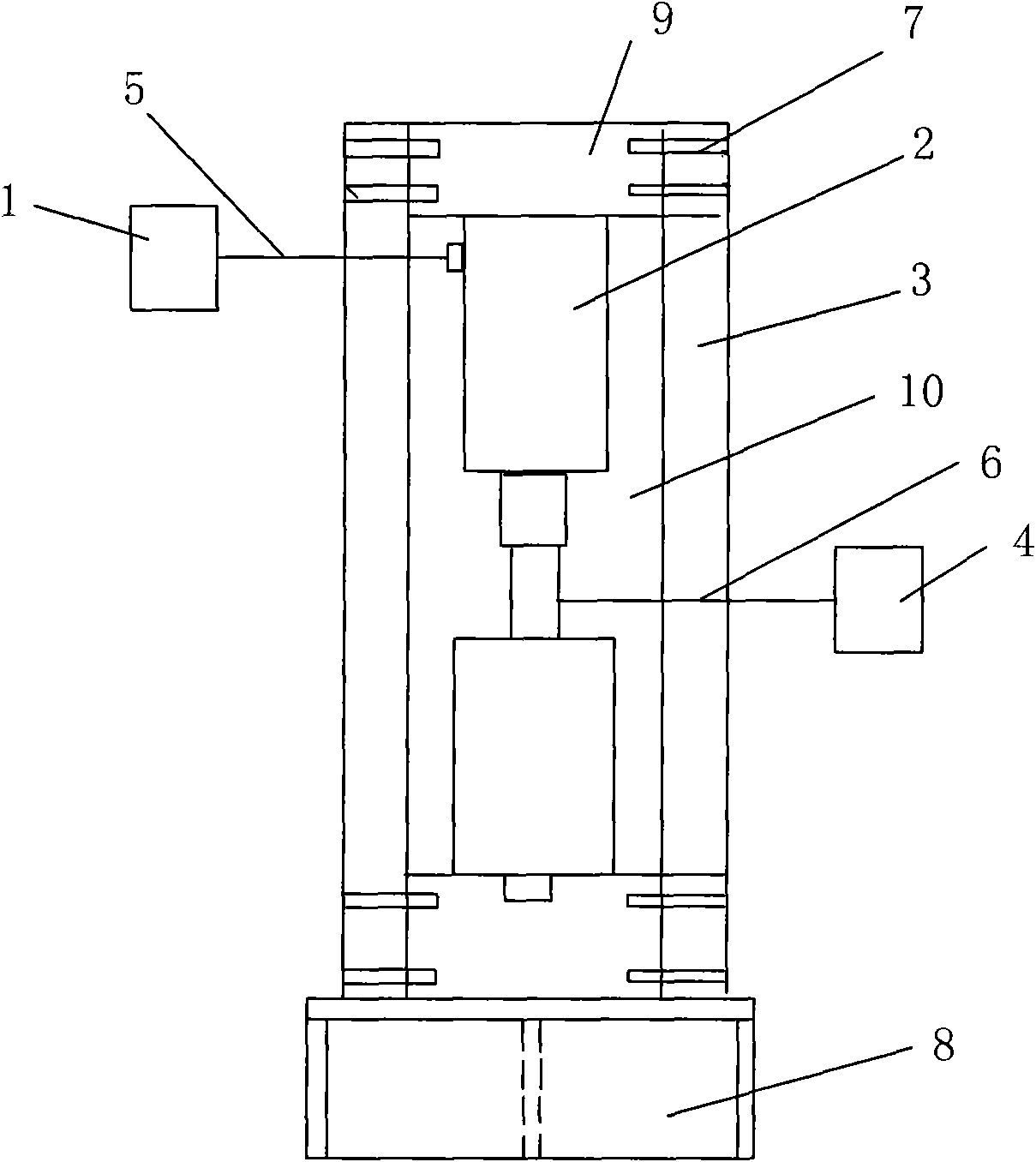 Simple creep test device of rocks and test method thereof