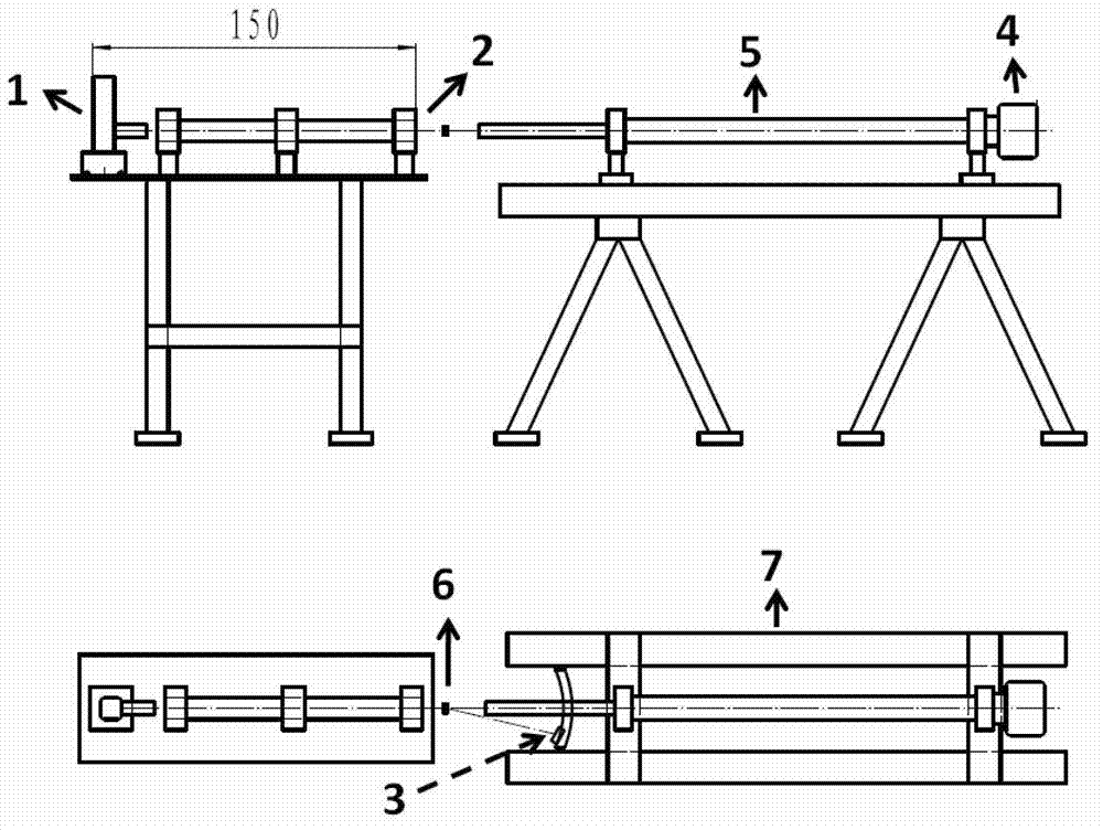 Combined device for small-angle and wide-angle X-ray scattering and experiment test method of combined device