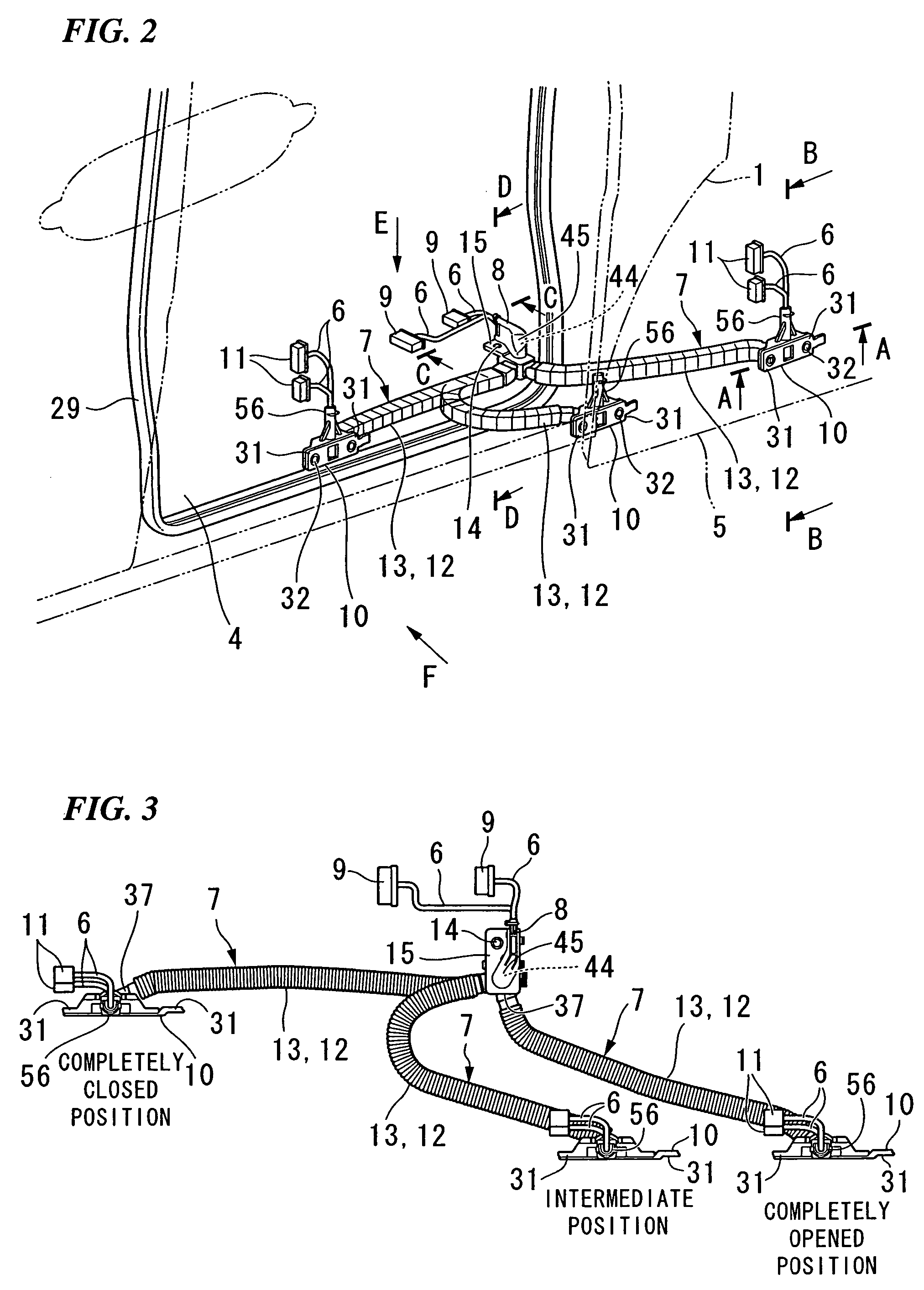 Harness routing structure